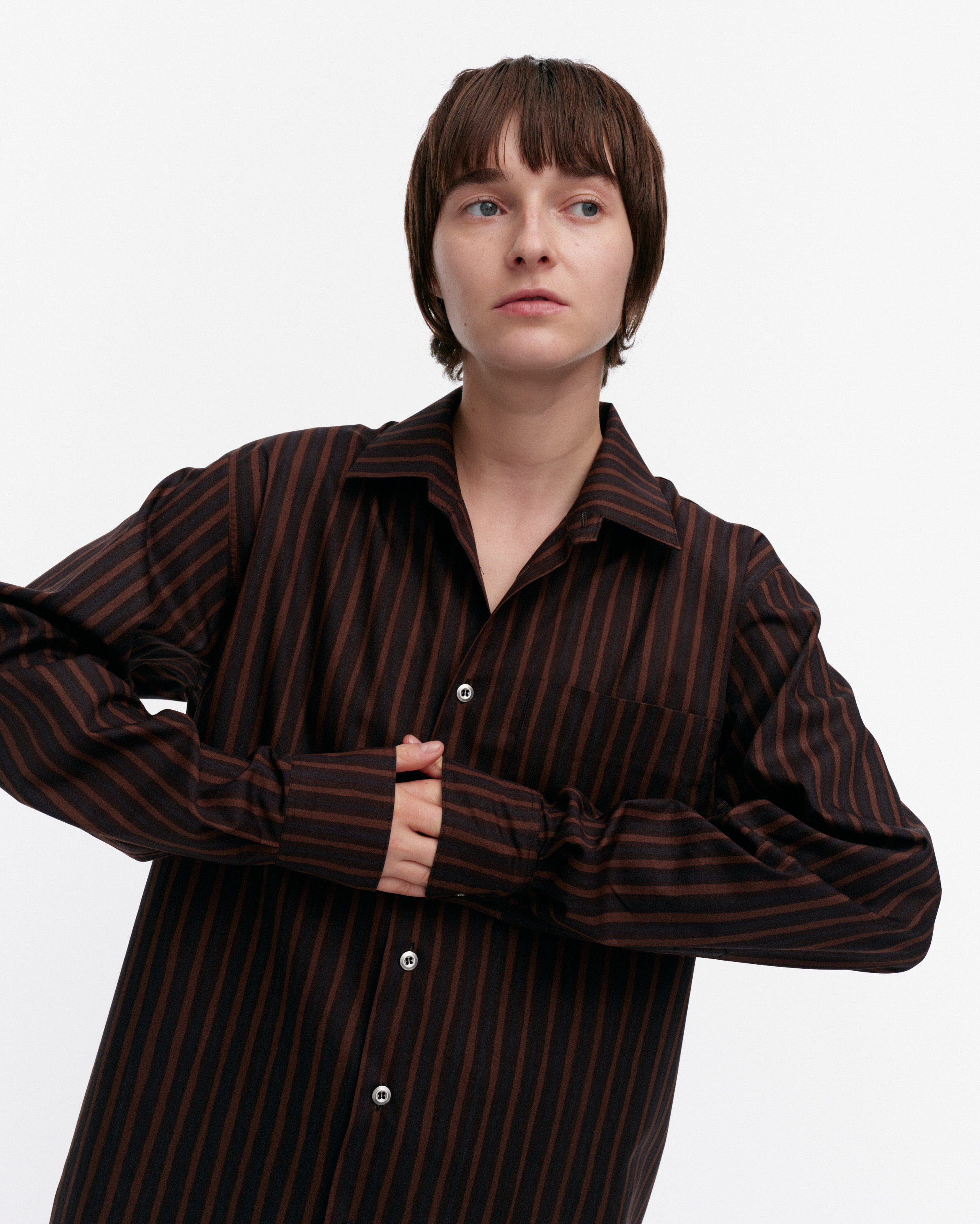 Jokapoika, Chemise en coton Kioski, noir, marron,