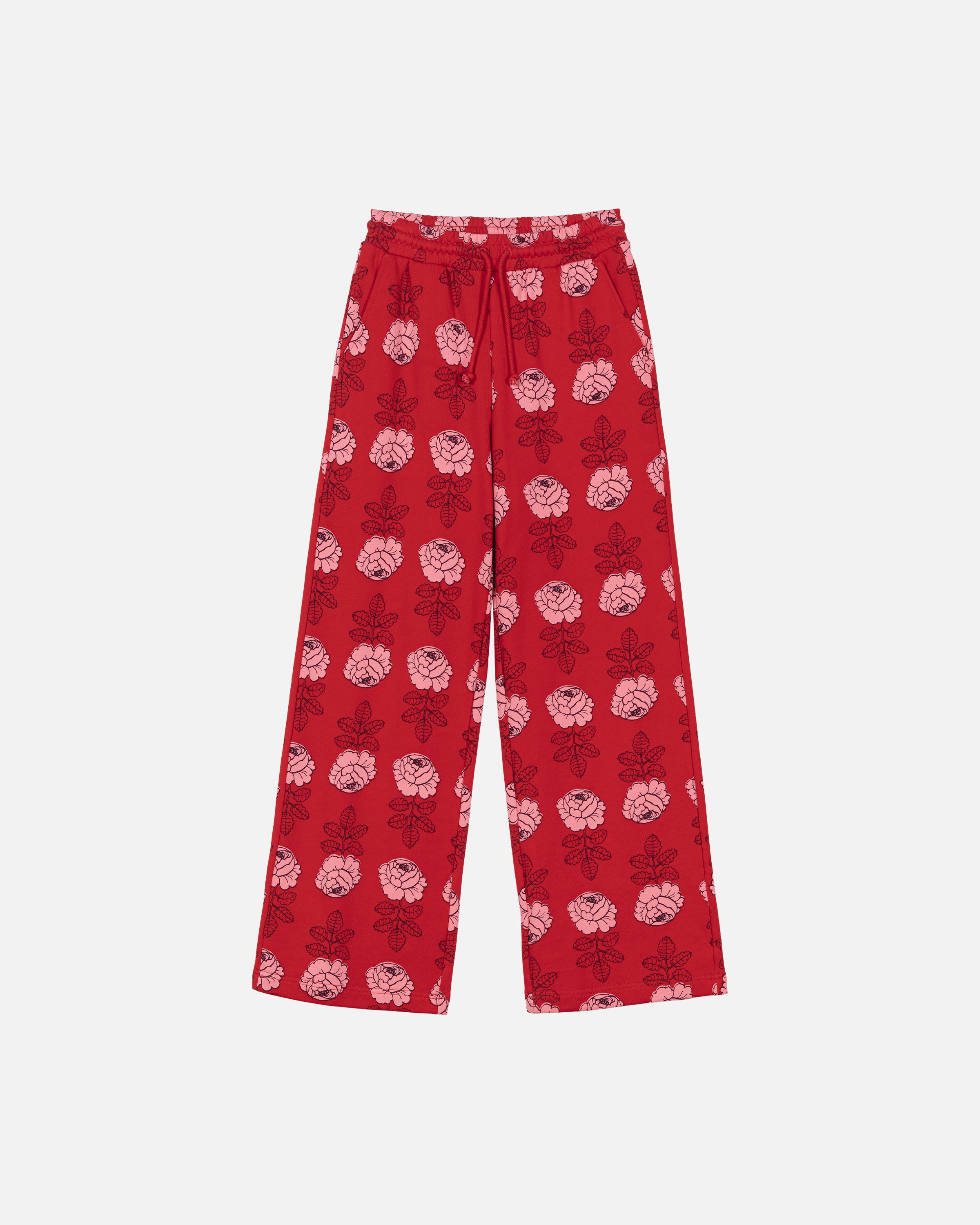 Varret Vihkiruusu Kioski sweatpants red, light pink, dark purple
