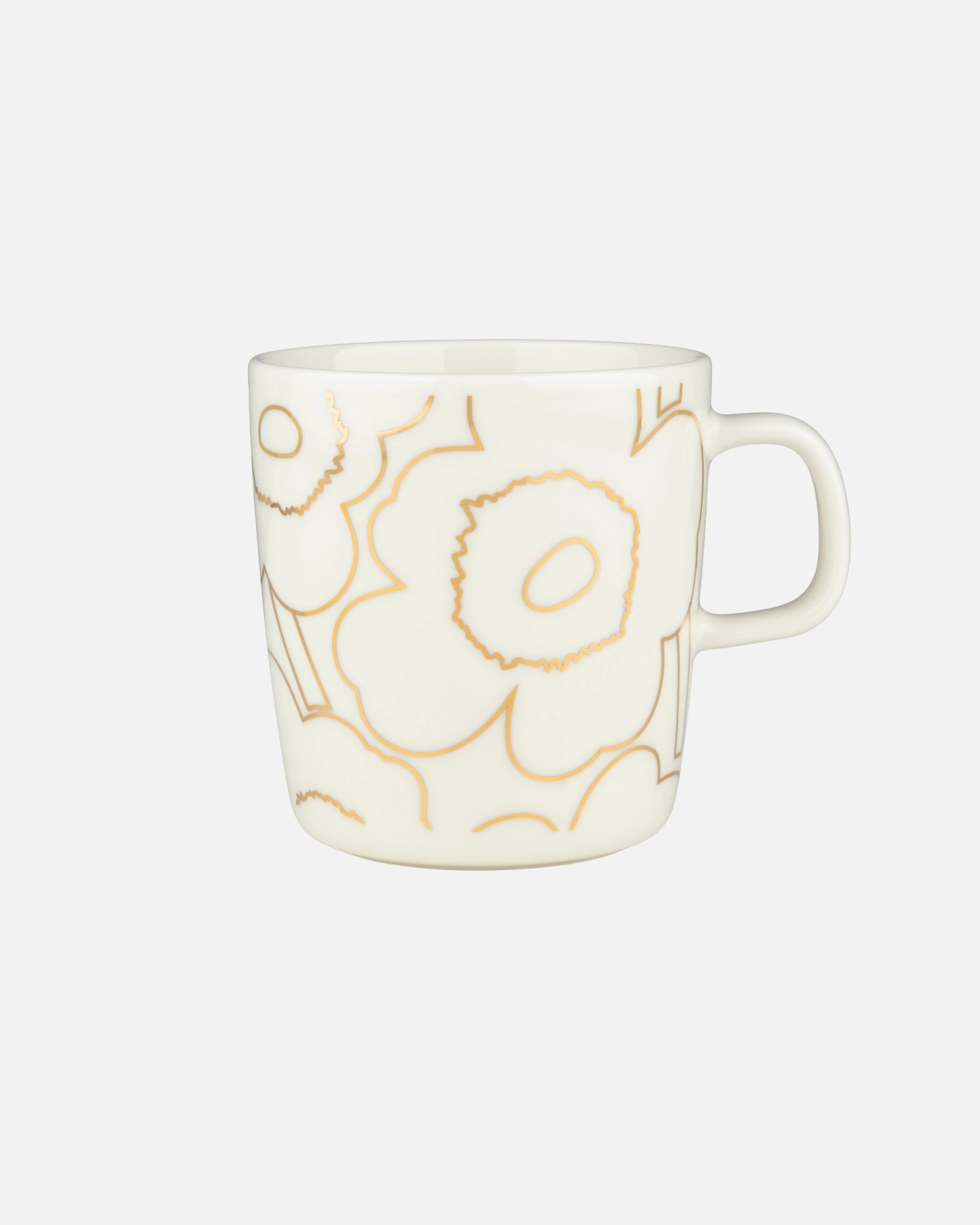 Oiva / Piirto Unikko, Large mug, white, gold,