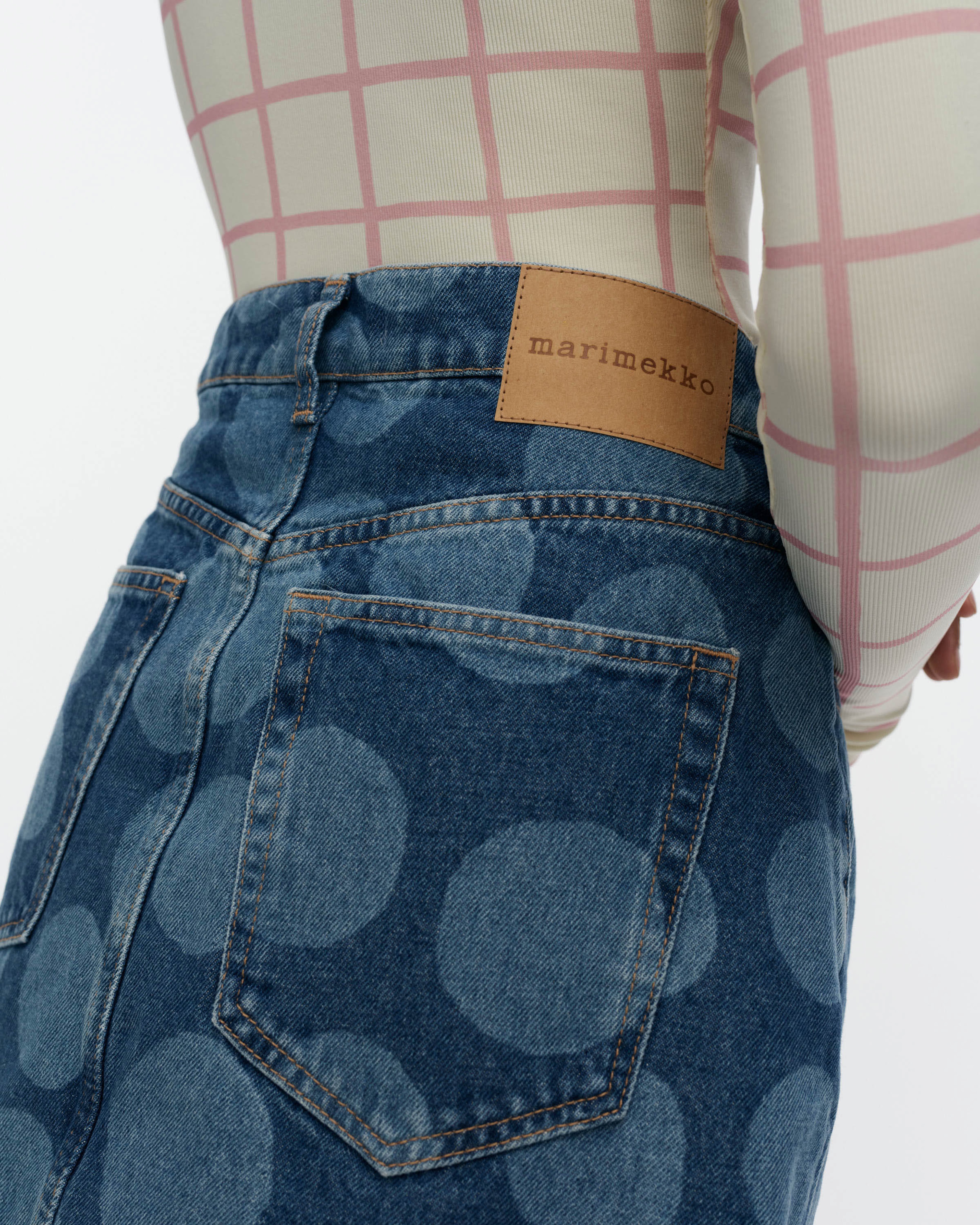 Maridenim Ruudut Petrooli, Skirt, used indigo,