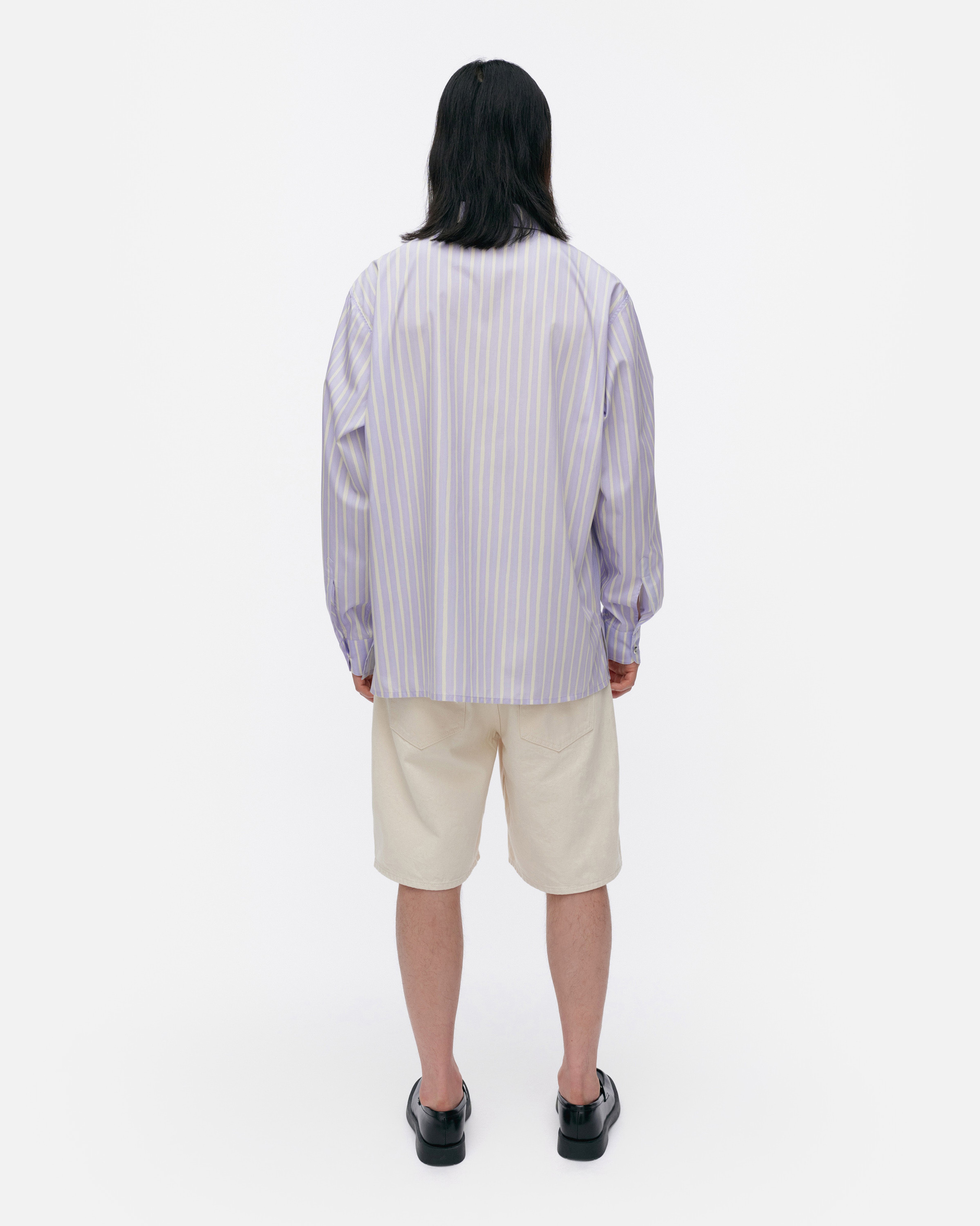Jokapoika, Kioski cotton shirt, off white, lilac,