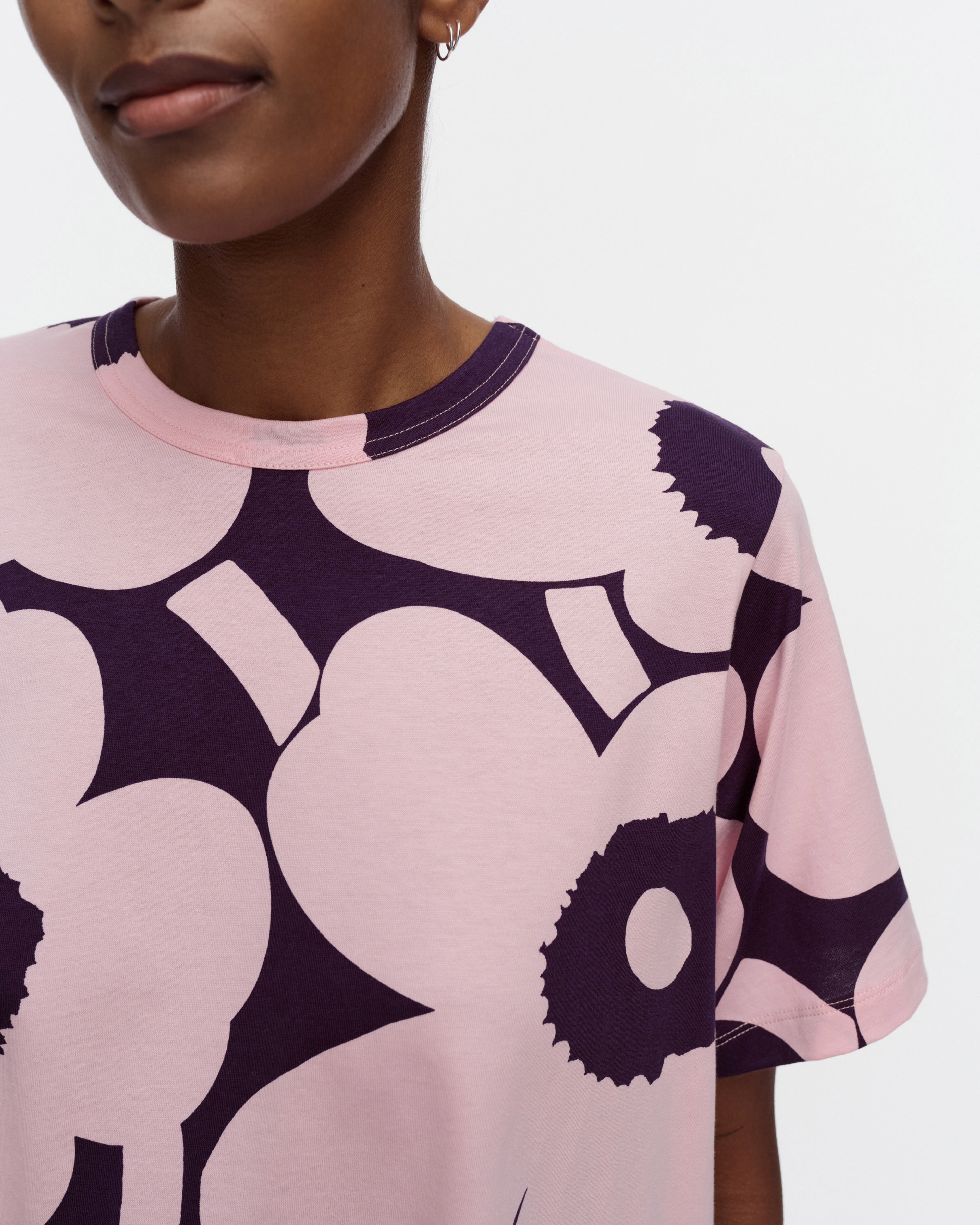 Pisteytys Unikko, Blouse, light pink, dark purple,