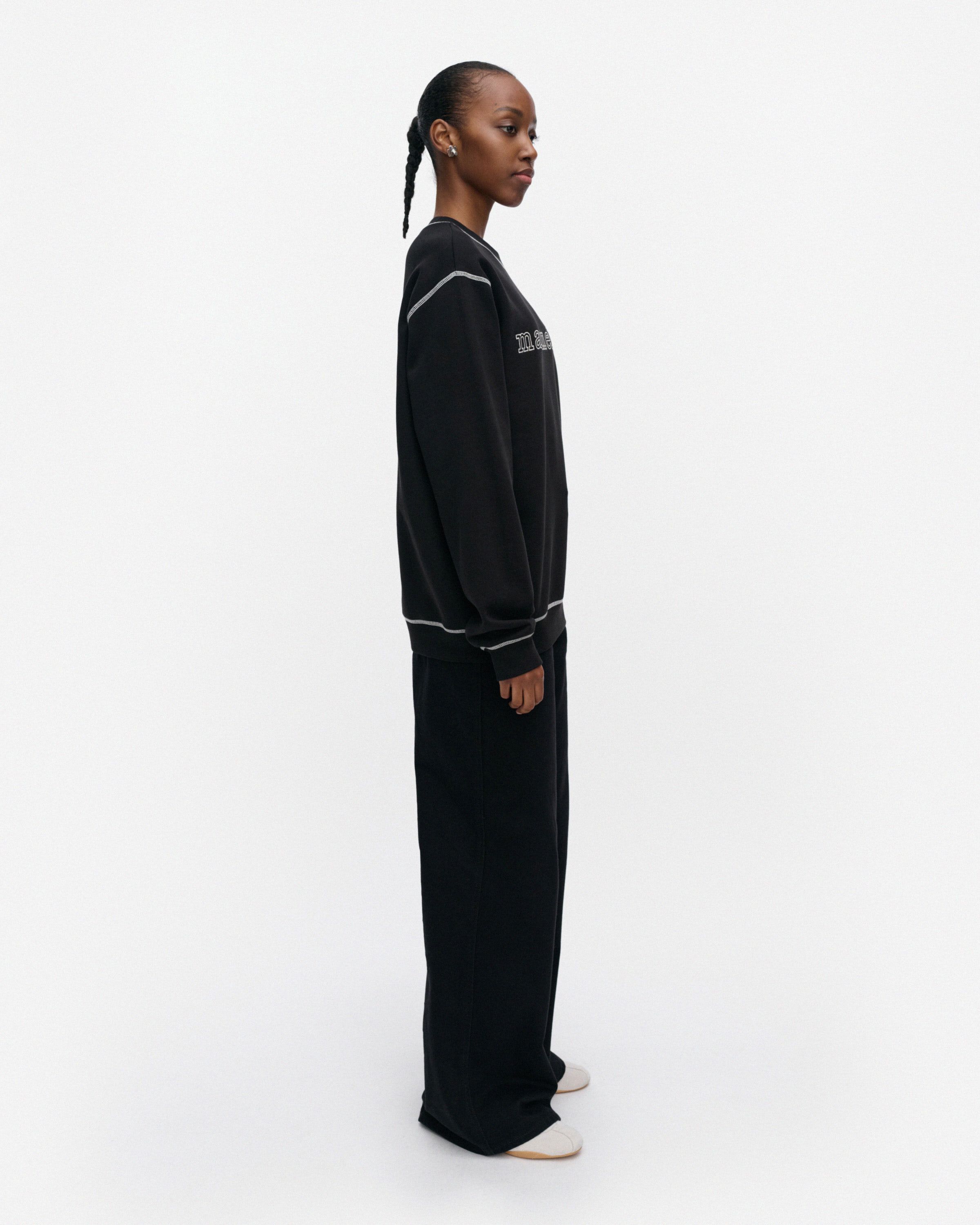 Lotjata Logo Placement Kioski sweatshirt black, off white | Marimekko