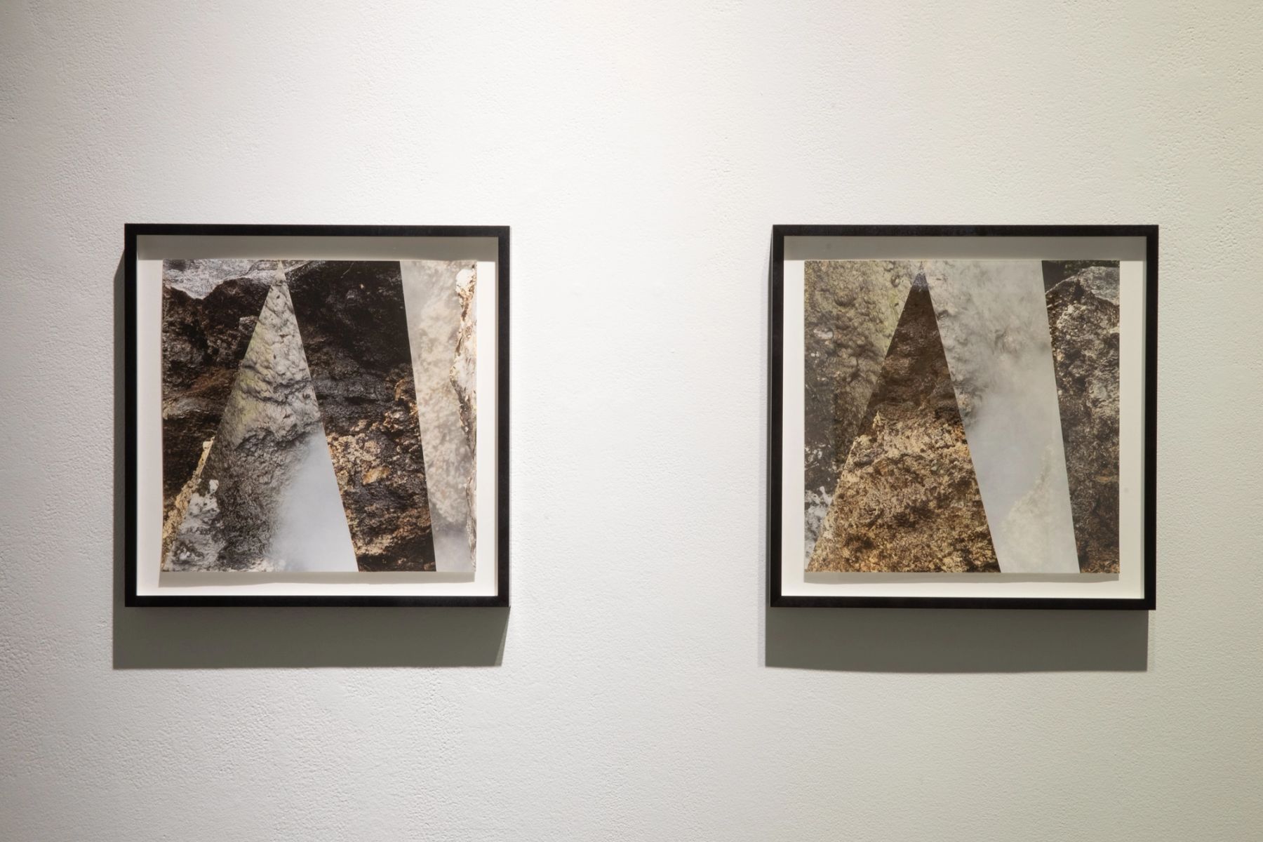Sage Lewis '04, Poas / Furnas, Splice No. 1 (left), Poas / Furnas, Splice No. 2 (right), 2023.
