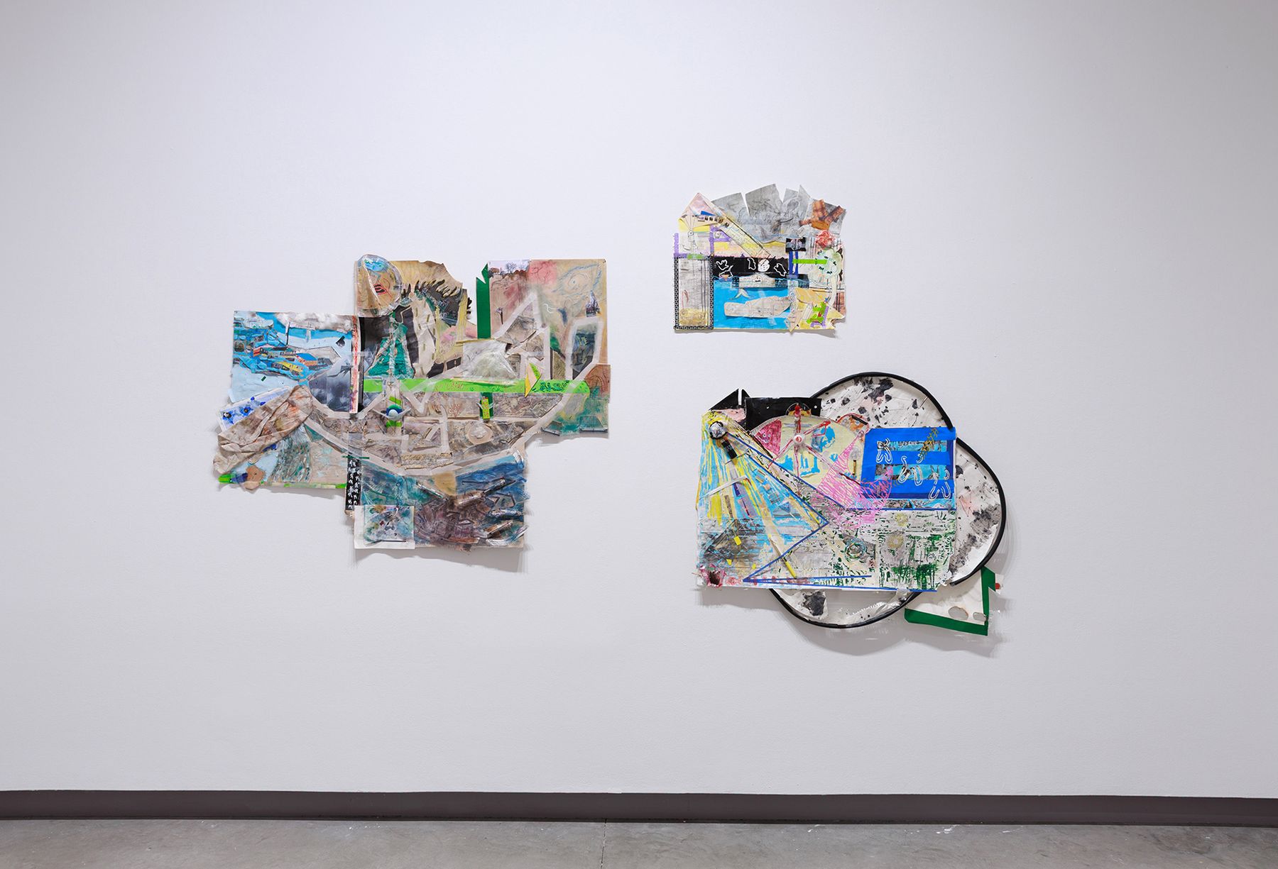 sabine anja strxm, guardian of the egg (re: a natural pleasure) (left), things we lost in the fire (middle), swamp queen (unfinished revolution) (right), 2025.