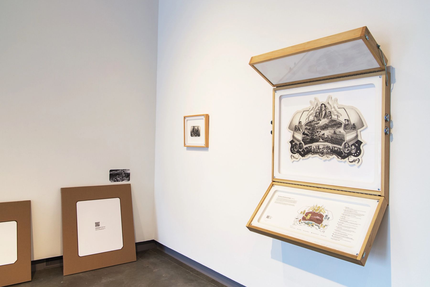 You Never Know How You Look Through Other People's Eyes installation view with work by Eric Petitti.