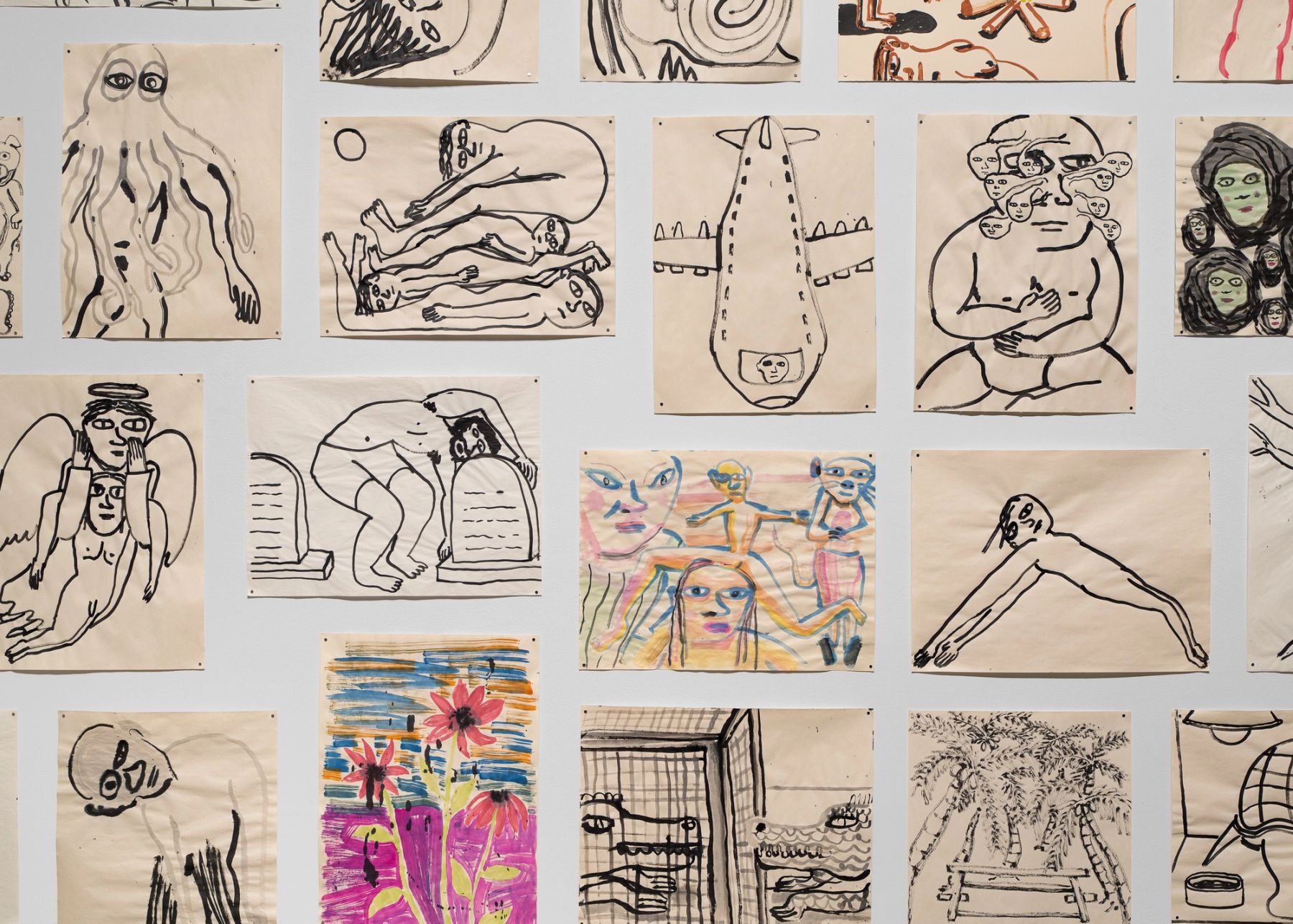 Ralph Pugay, Selected Drawings (detail), 2018–2025.