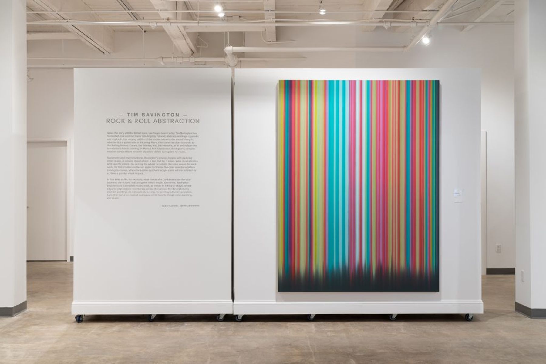 Tim Bavington: Rock & Roll Abstraction installation view.