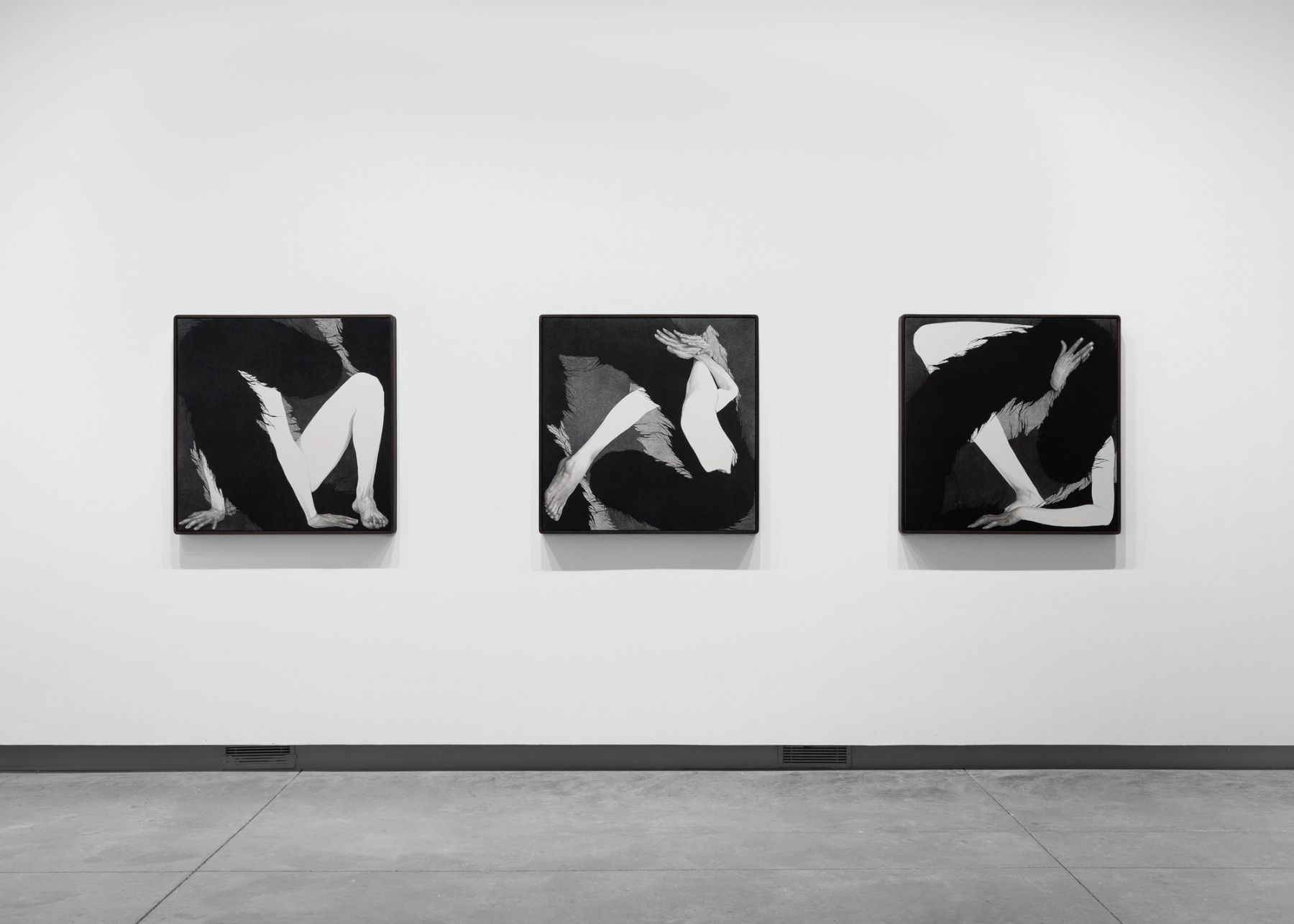 Samantha Yun Wall, Wild Seeds No. 1, 2024, Wild Seeds No. 3, 2024, Wild Seeds No. 4, 2024 (left to right).