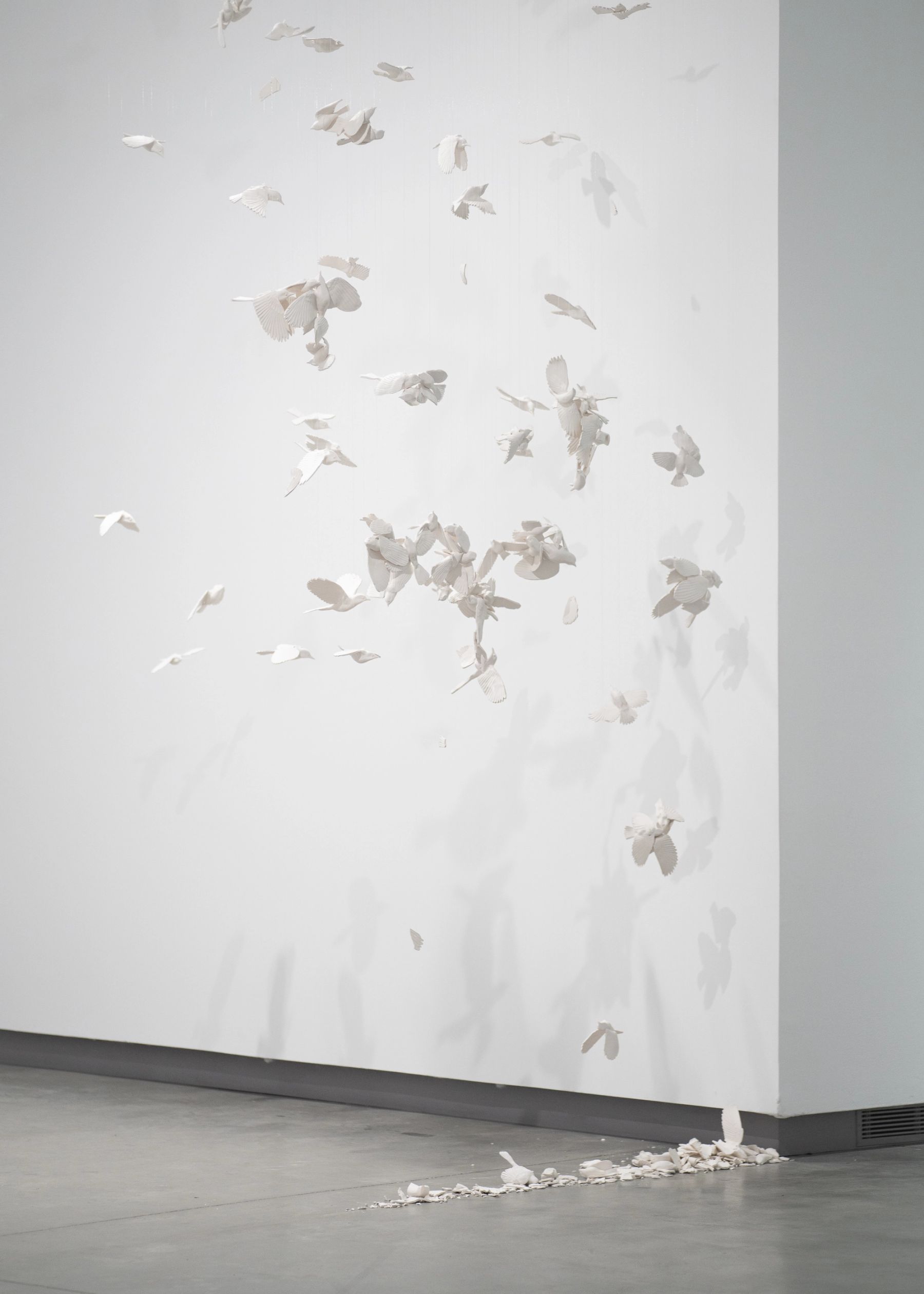 2026 MFA Thesis Exhibition, installation view with work by Caitlin Perrigo.