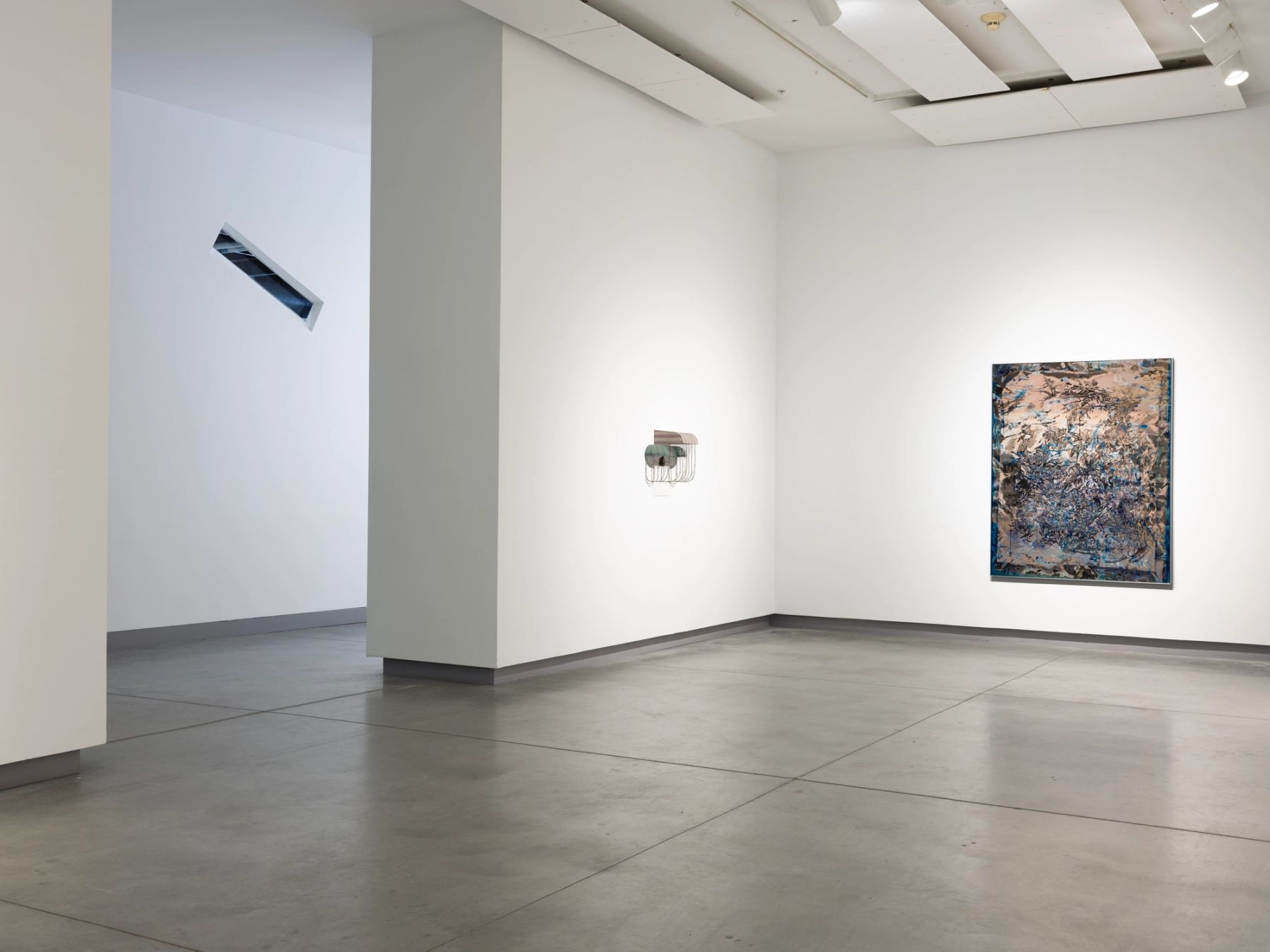 ENTER: installation view with works by Greg Carideo and Antonia Kuo.
