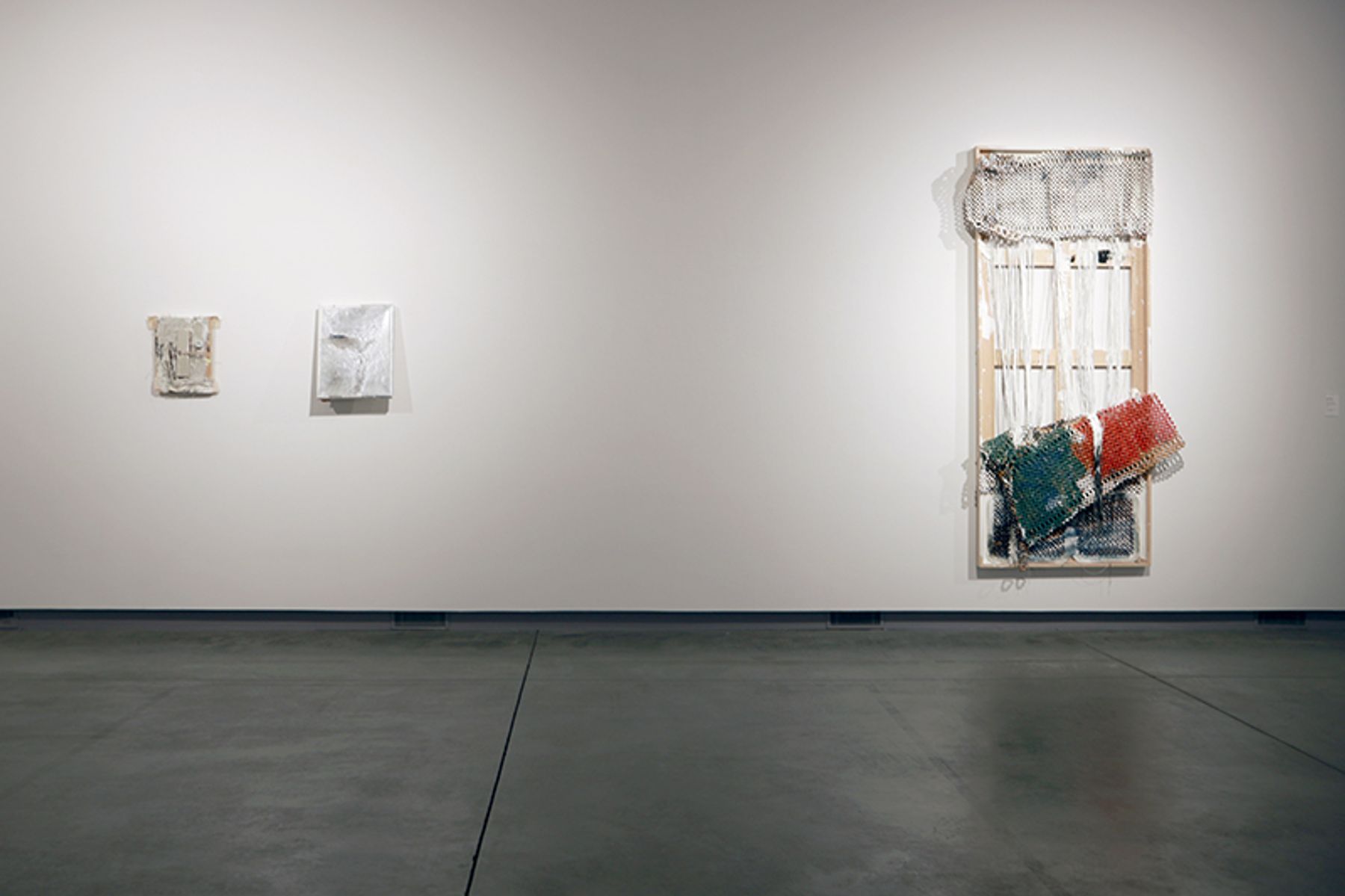 Off the Wall installation view with work by Rosy Keyser.
