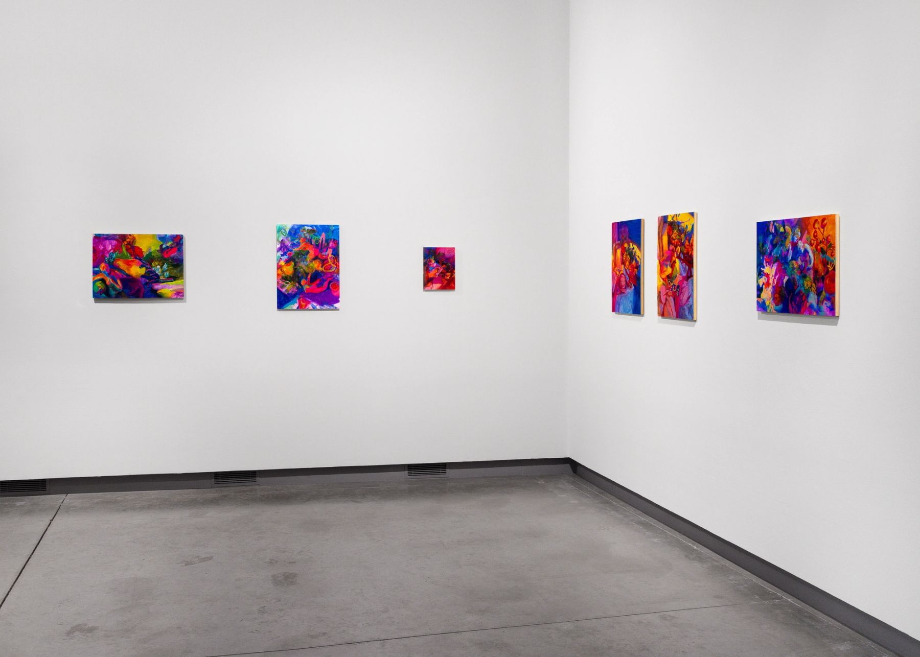 2026 MFA Thesis Exhibition, installation view with work by Rachel Clark.