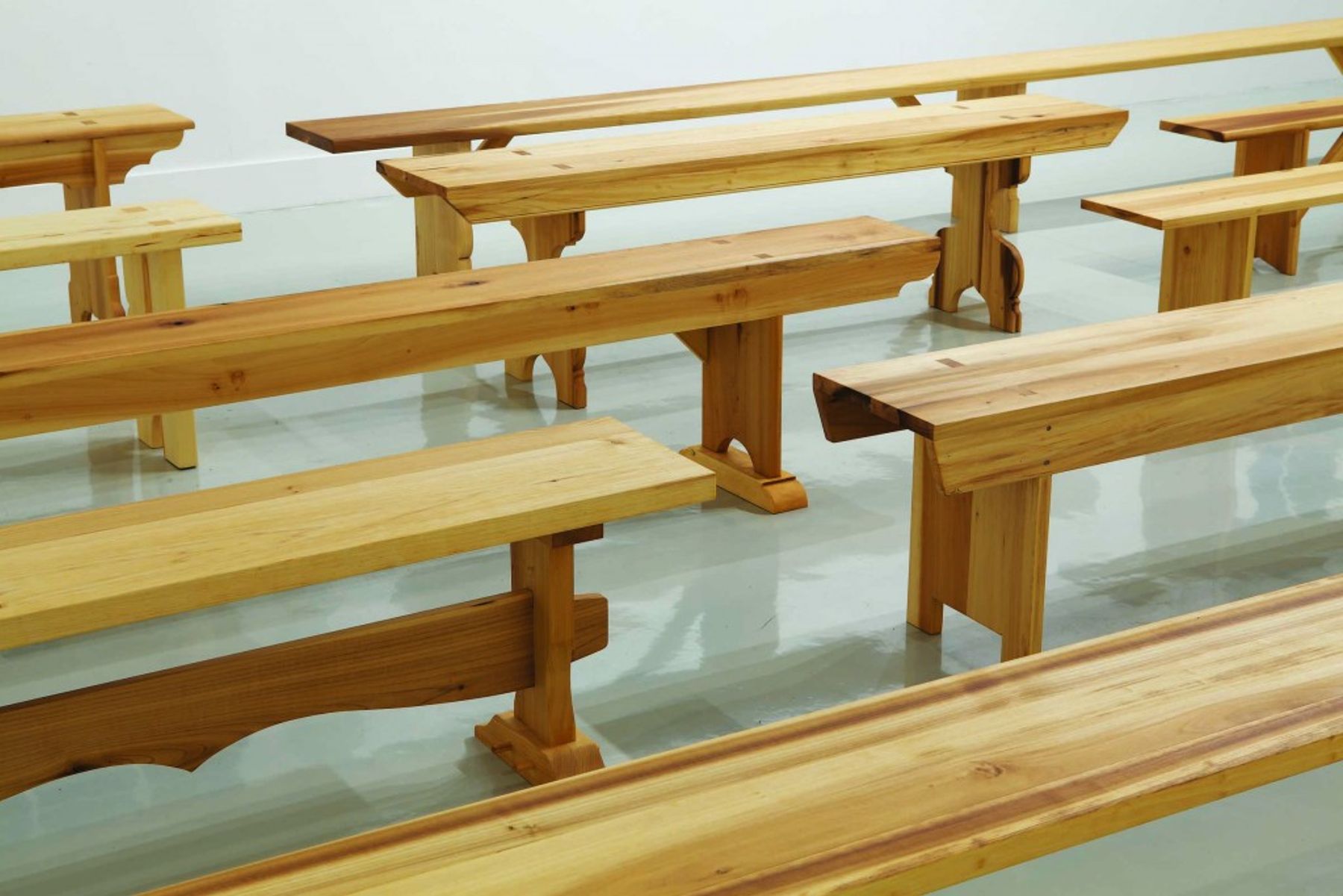 Utopian Benches installation view.