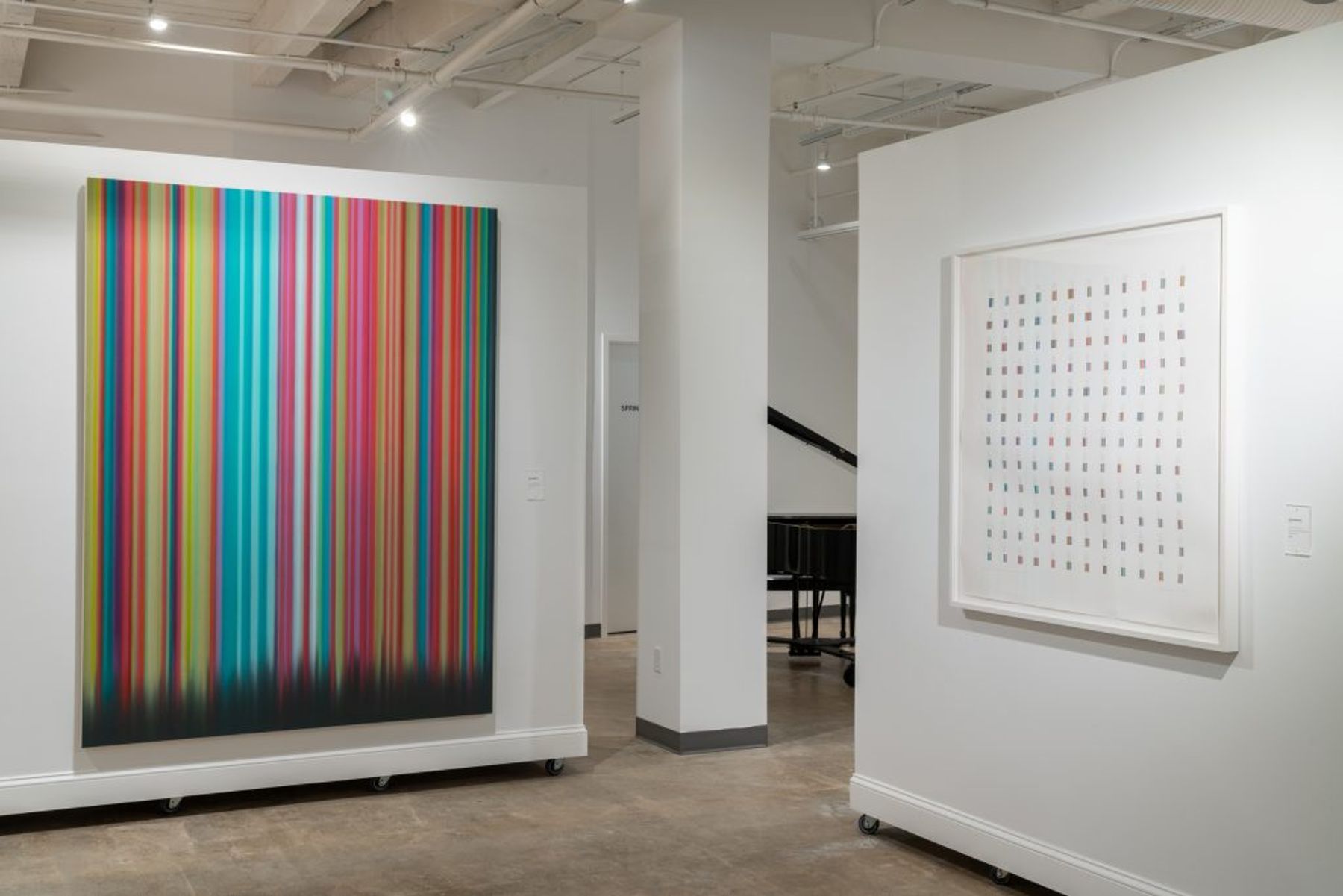 Tim Bavington: Rock & Roll Abstraction installation view.