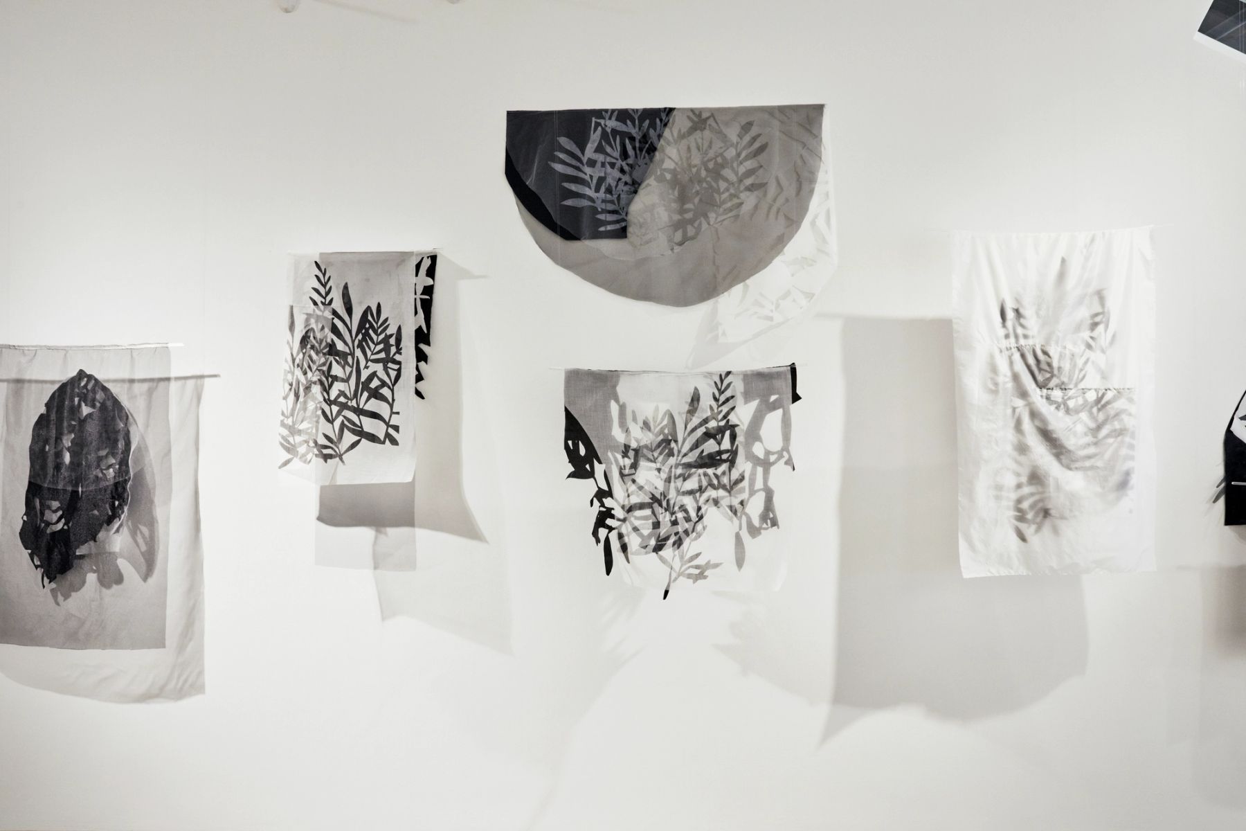 Making Migration Visible: Traces, Tracks & Pathways installation view with work by Edwige Charlot.