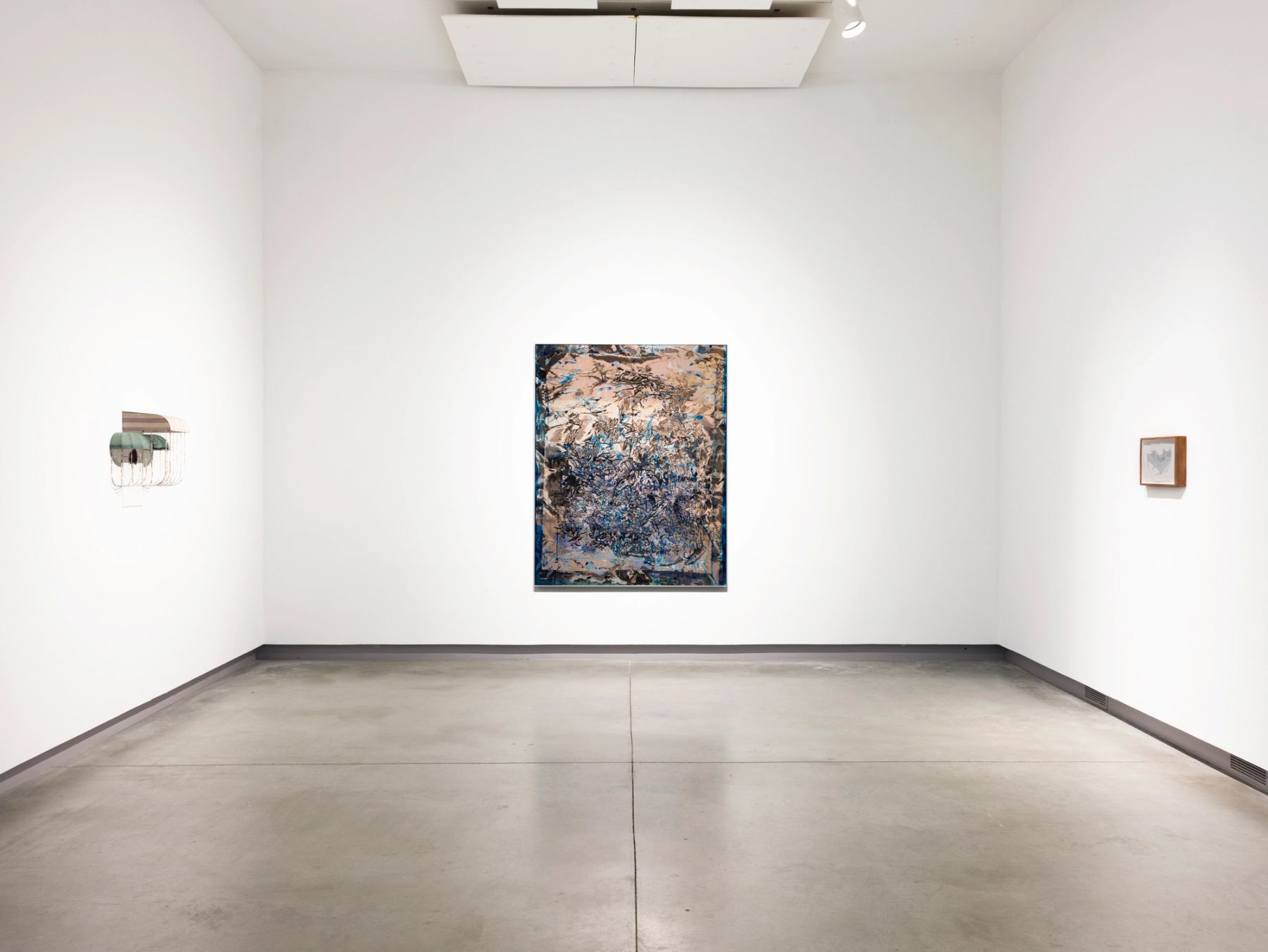 ENTER: installation view with works by Greg Carideo, Antonia Kuo, and sidony o'neal.