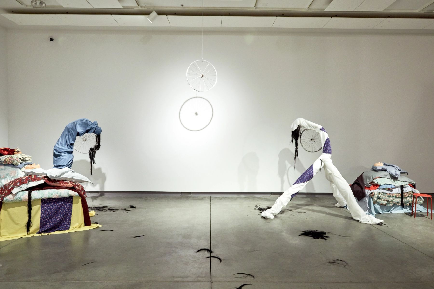 2018 MFA Thesis Exhibition installation view with work by Golaleh Yazdani.