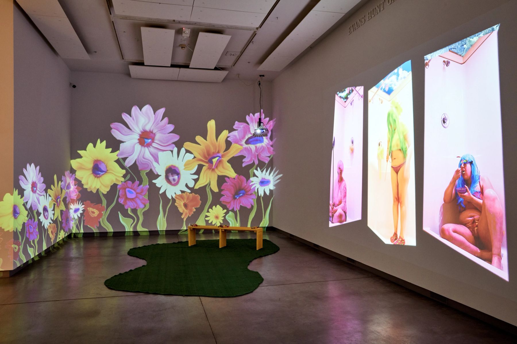2018 MFA Thesis Exhibition installation view with work by Jacq Hunter.