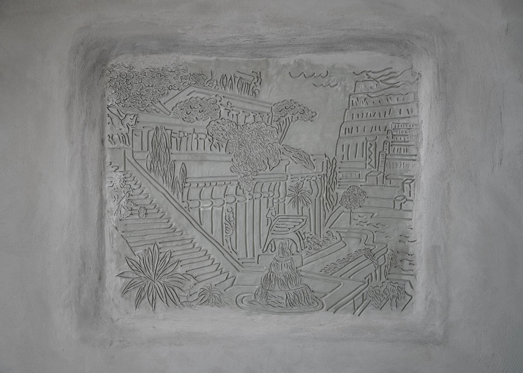 Cole Lu, Below the map was written a single sentence. (Hanging Gardens of Babylon), 2020.