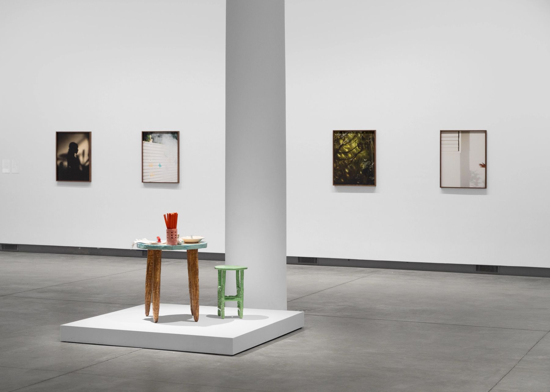 Everyday Is All There Is, installation view with works by Stephanie H. Shih, and Jasmine Clarke.