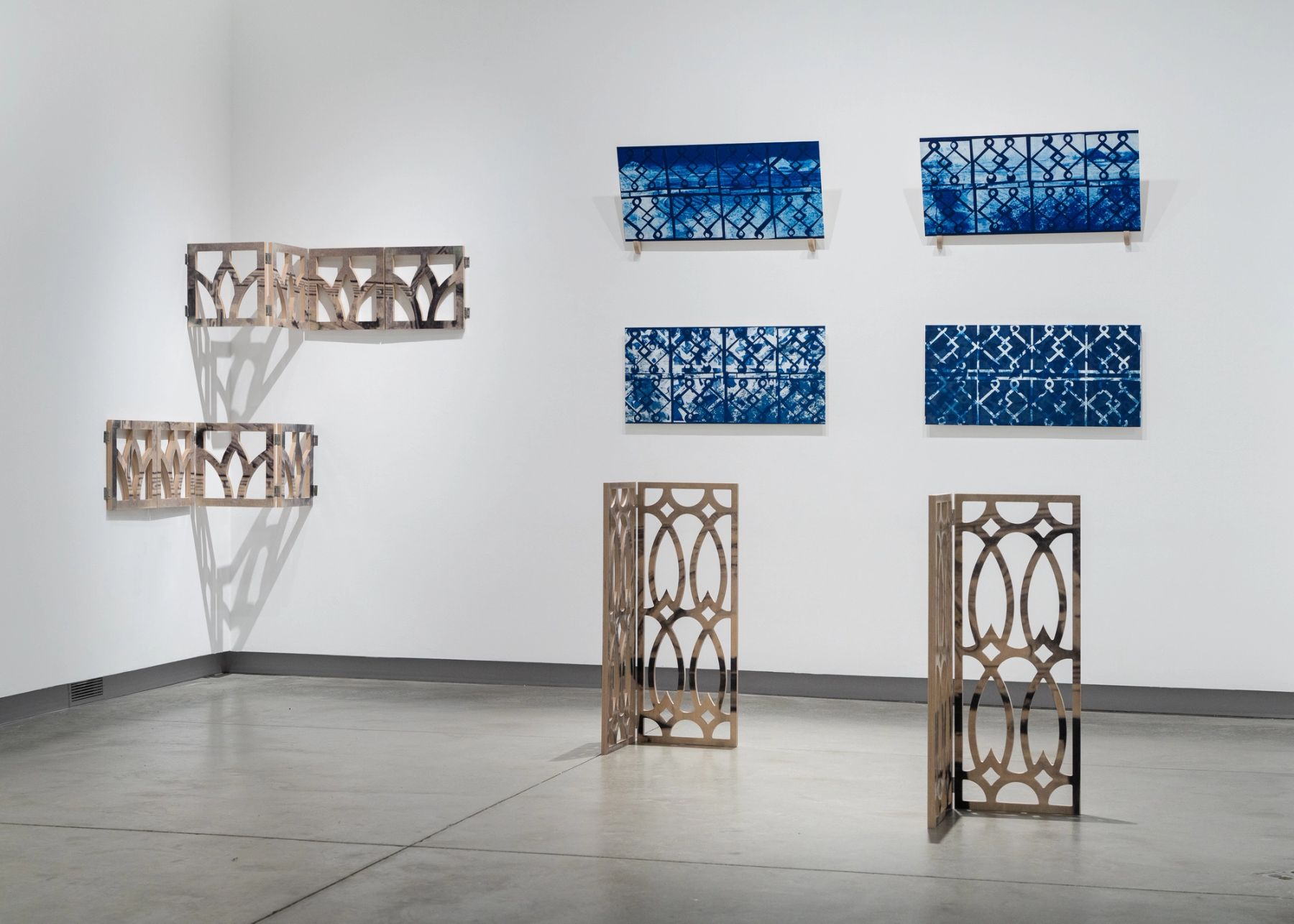 2026 MFA Thesis Exhibition, installation view with work by Harley Grieco.