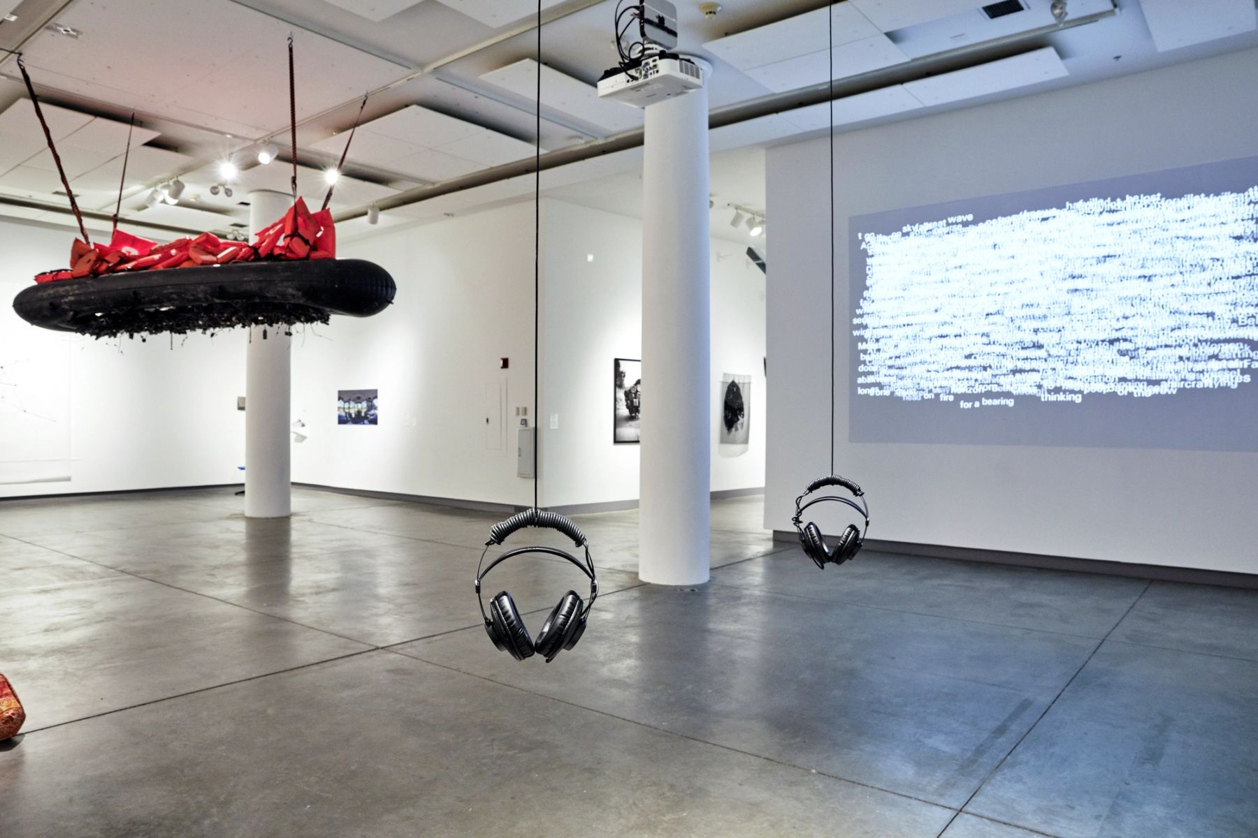 Making Migration Visible: Traces, Tracks & Pathways installation view.