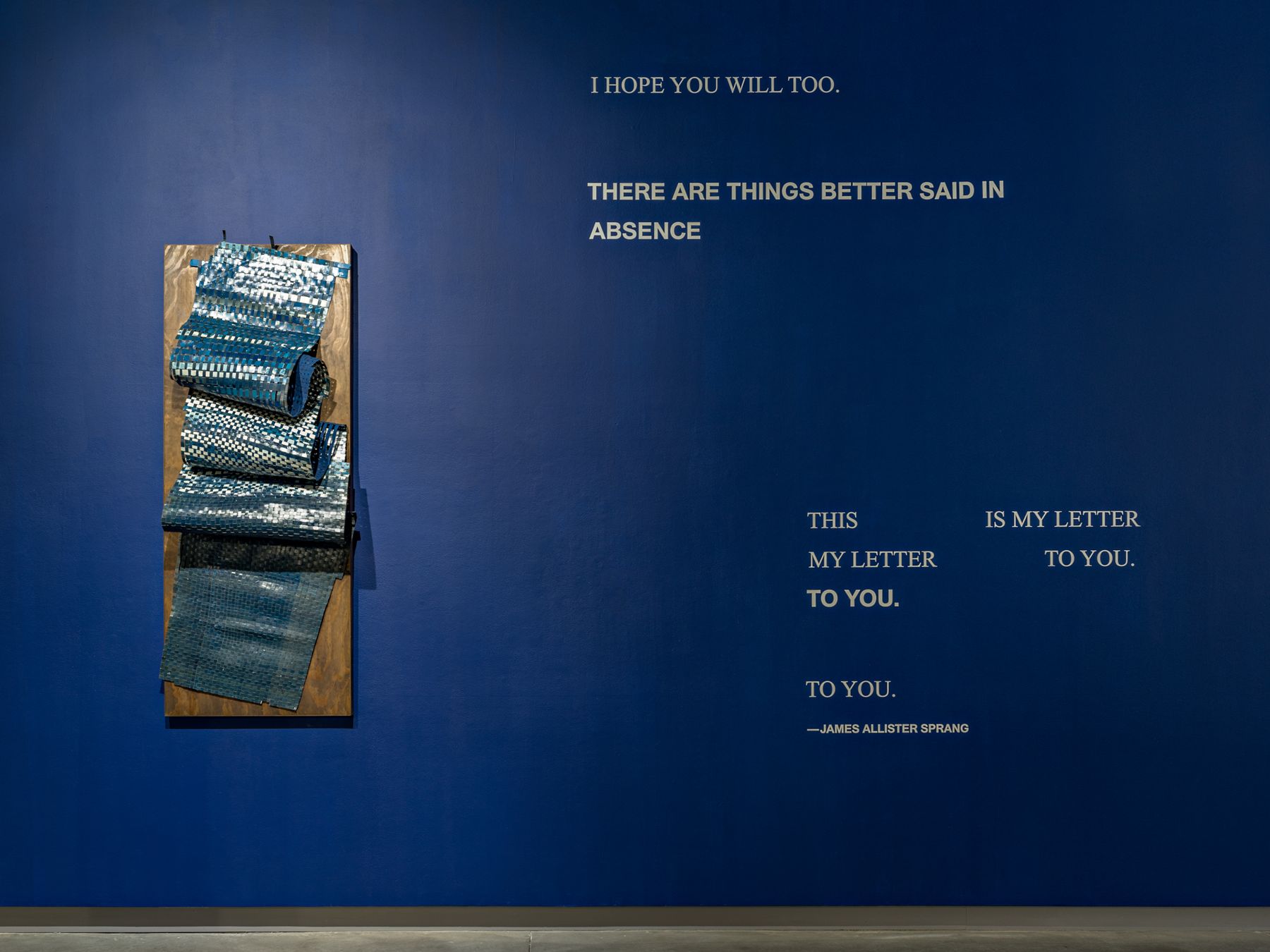 James Allister Sprang: Rest Within the Wake, 2024, installation view.