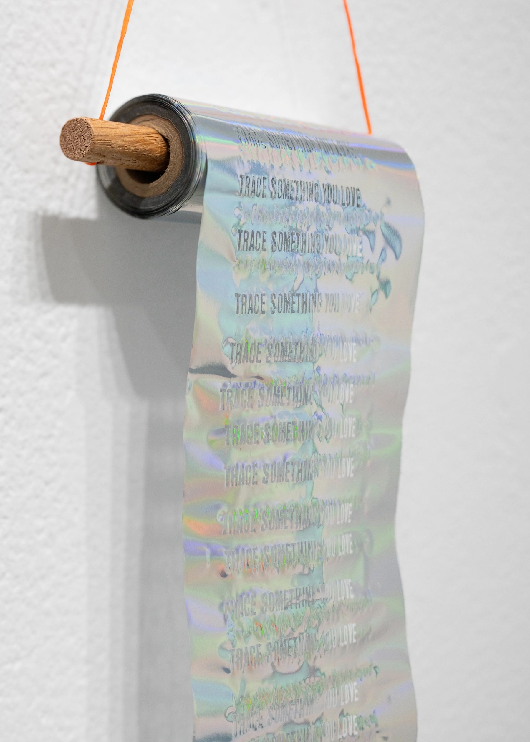 Emily Squires, Untitled (trace something you love) (detail), 2026.