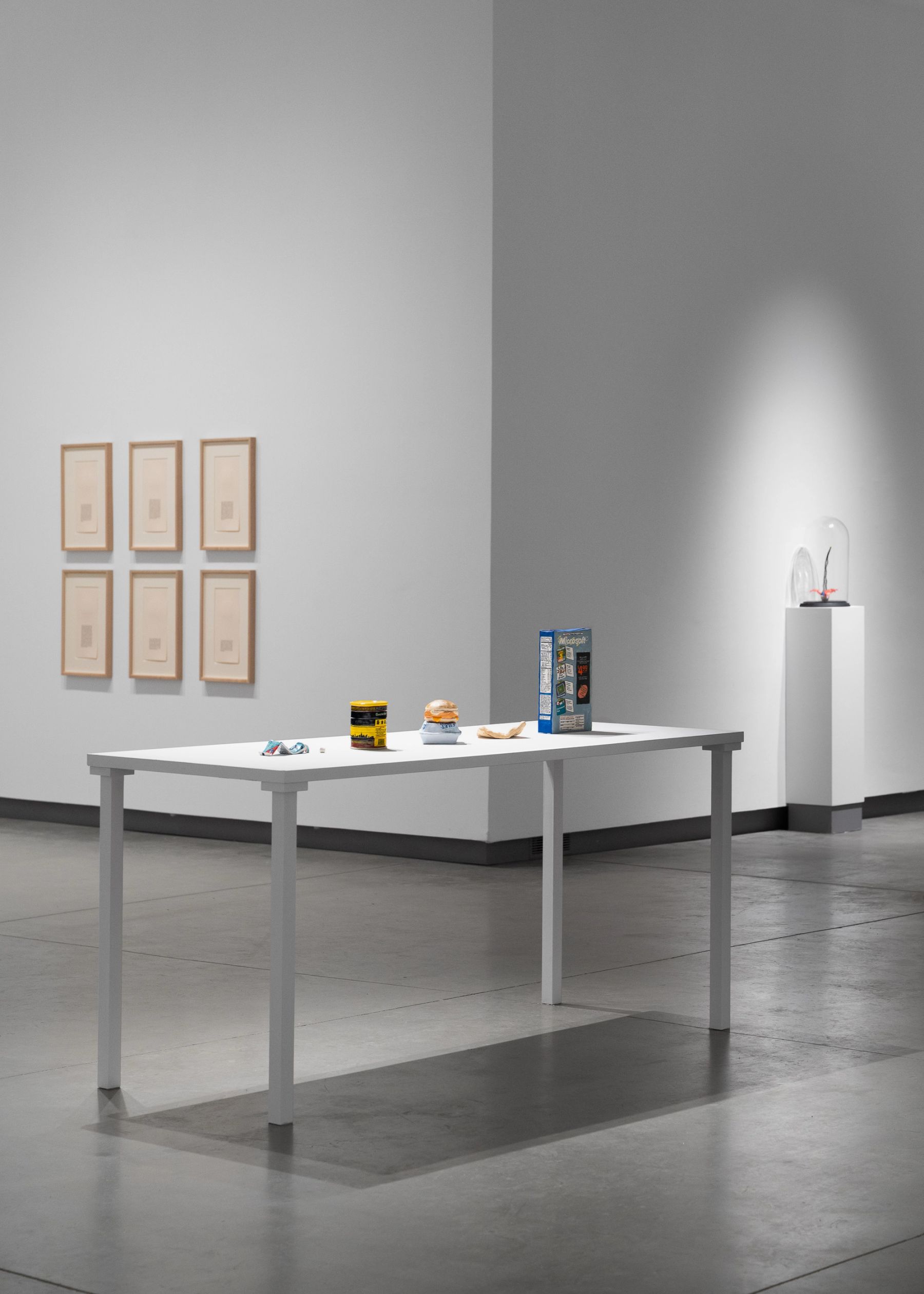Everyday Is All There Is, installation view with works by Chloë Bass, Stephanie H. Shih, and Nina Katchadourian.