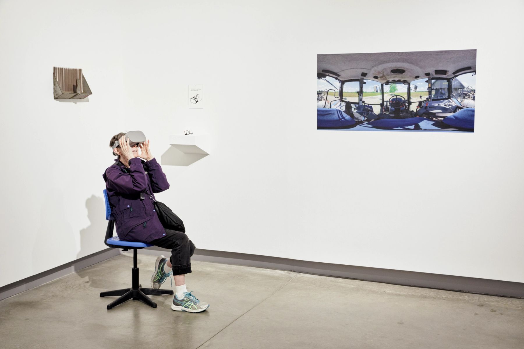Making Migration Visible: Traces, Tracks & Pathways installation view with works by Daniel Quintanilla, and UnitedYES.