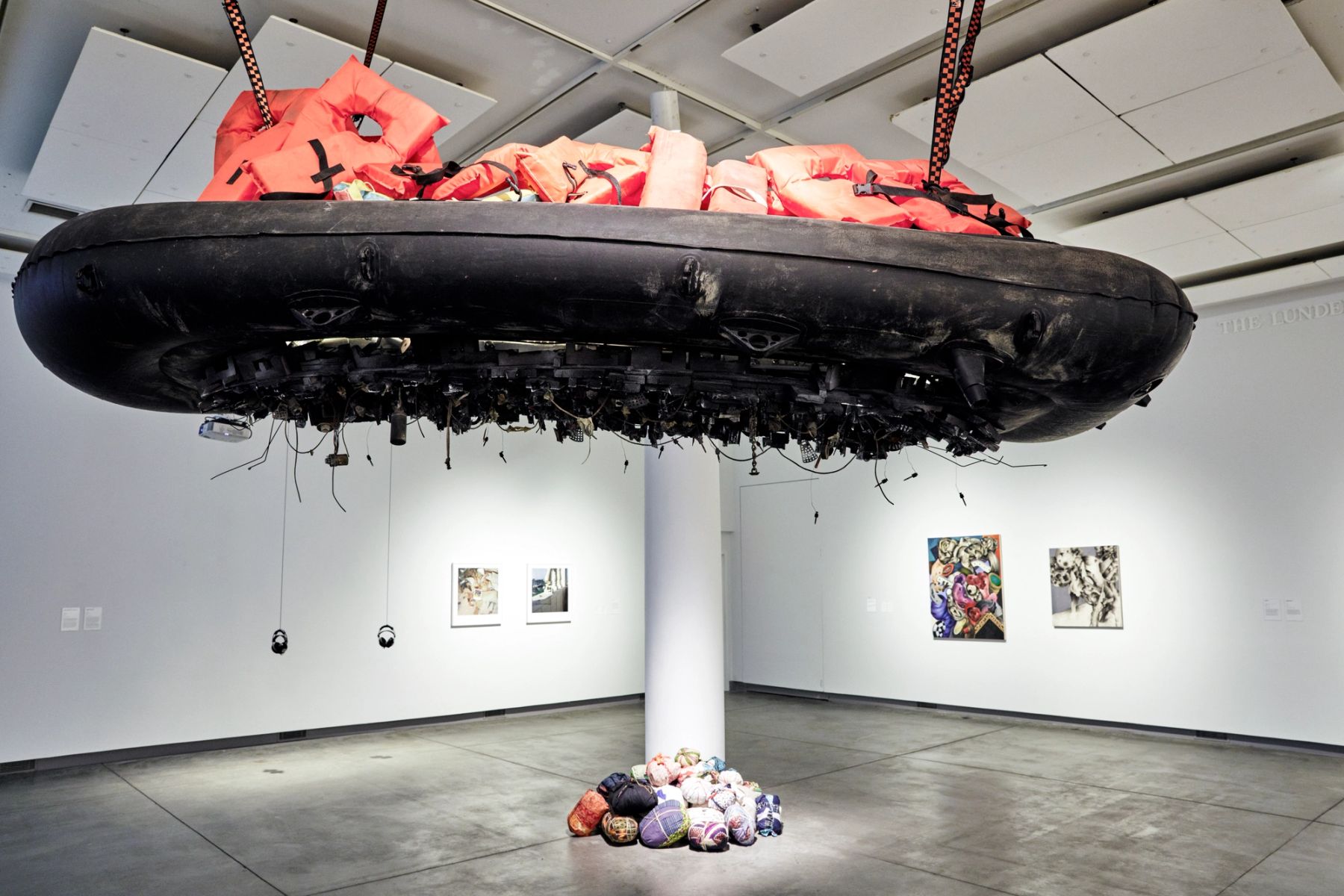 Making Migration Visible: Traces, Tracks & Pathways installation view.