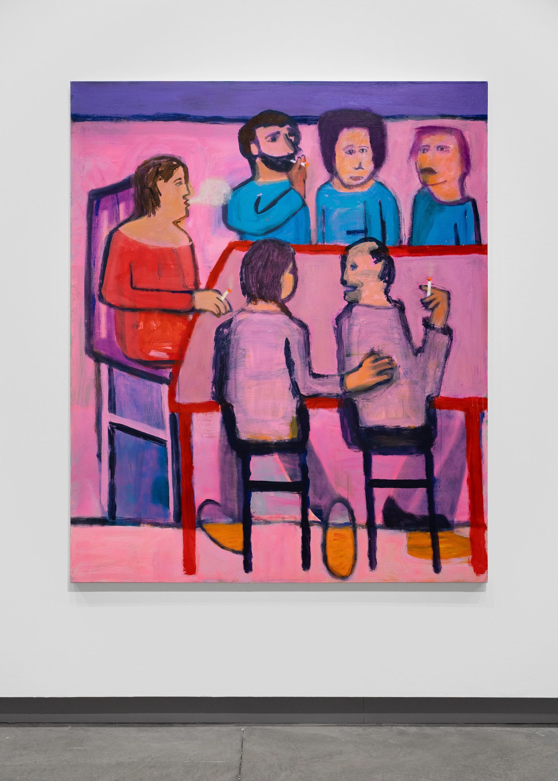 Katherine Bradford, Smokers, 2024.