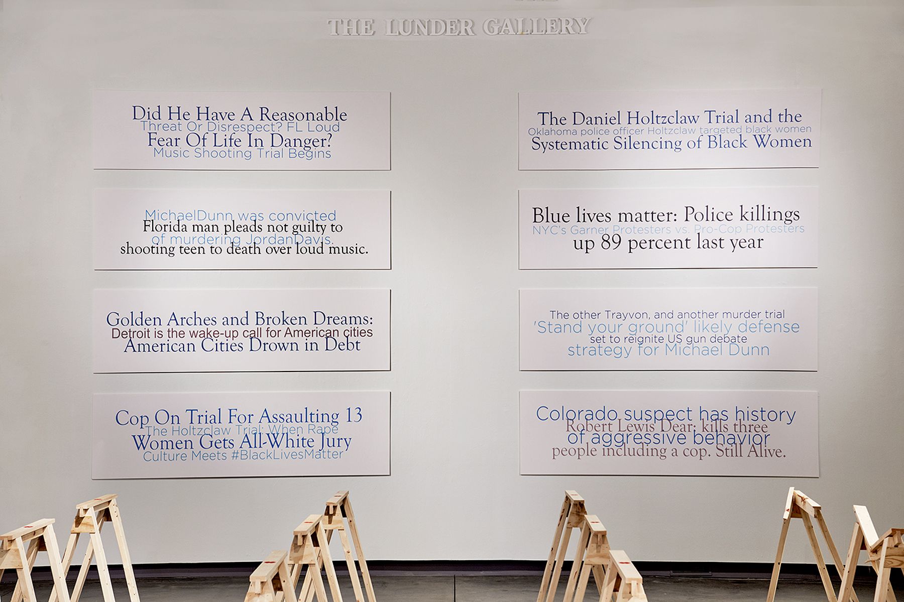 Tinderbox installation view.