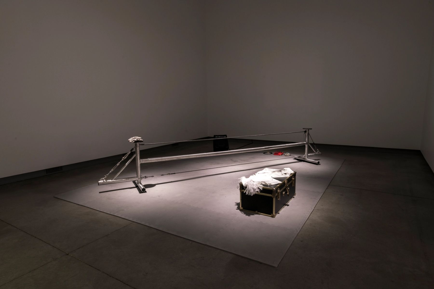 2017 MFA Thesis Exhibition installation view with work by Crystal Gale Phelps.