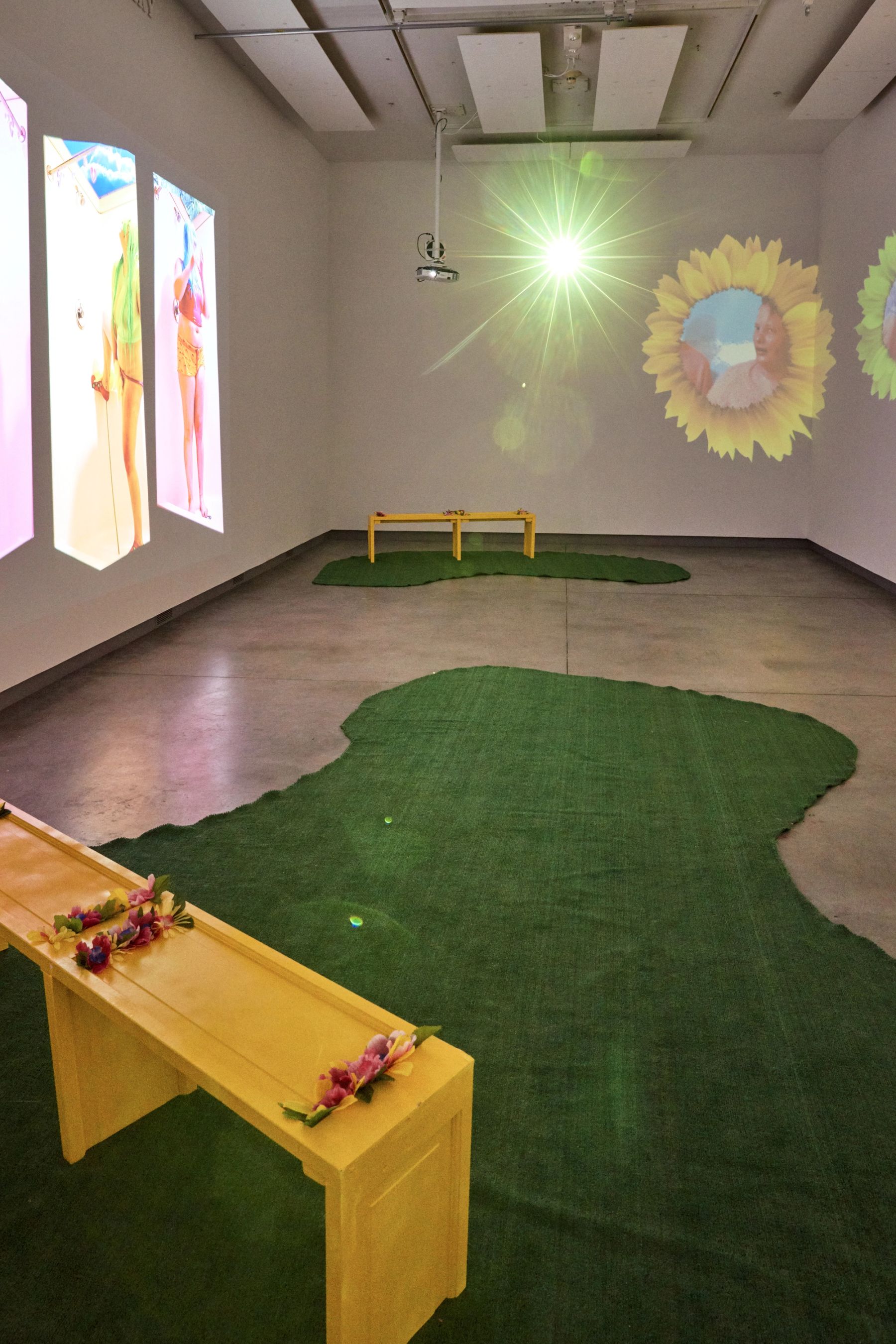 2018 MFA Thesis Exhibition installation view with work by Jacq Hunter.
