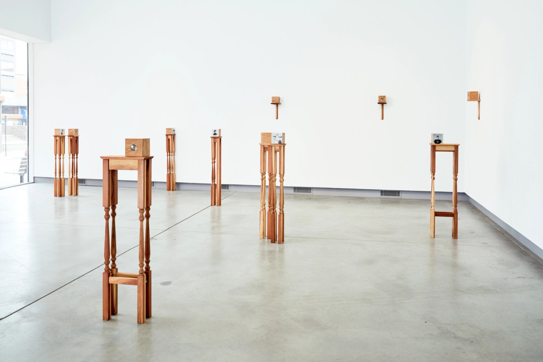 2018 MFA Thesis Exhibition installation view with work by Angela Casagrande.