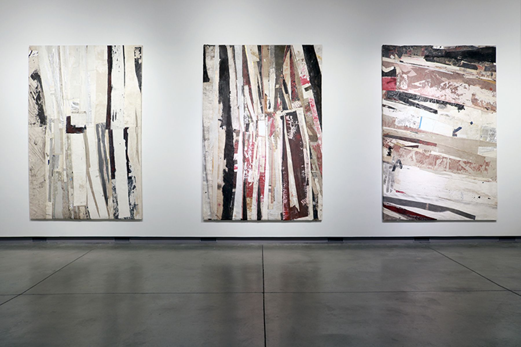 Off the Wall installation view with work by Ryan Wallace.