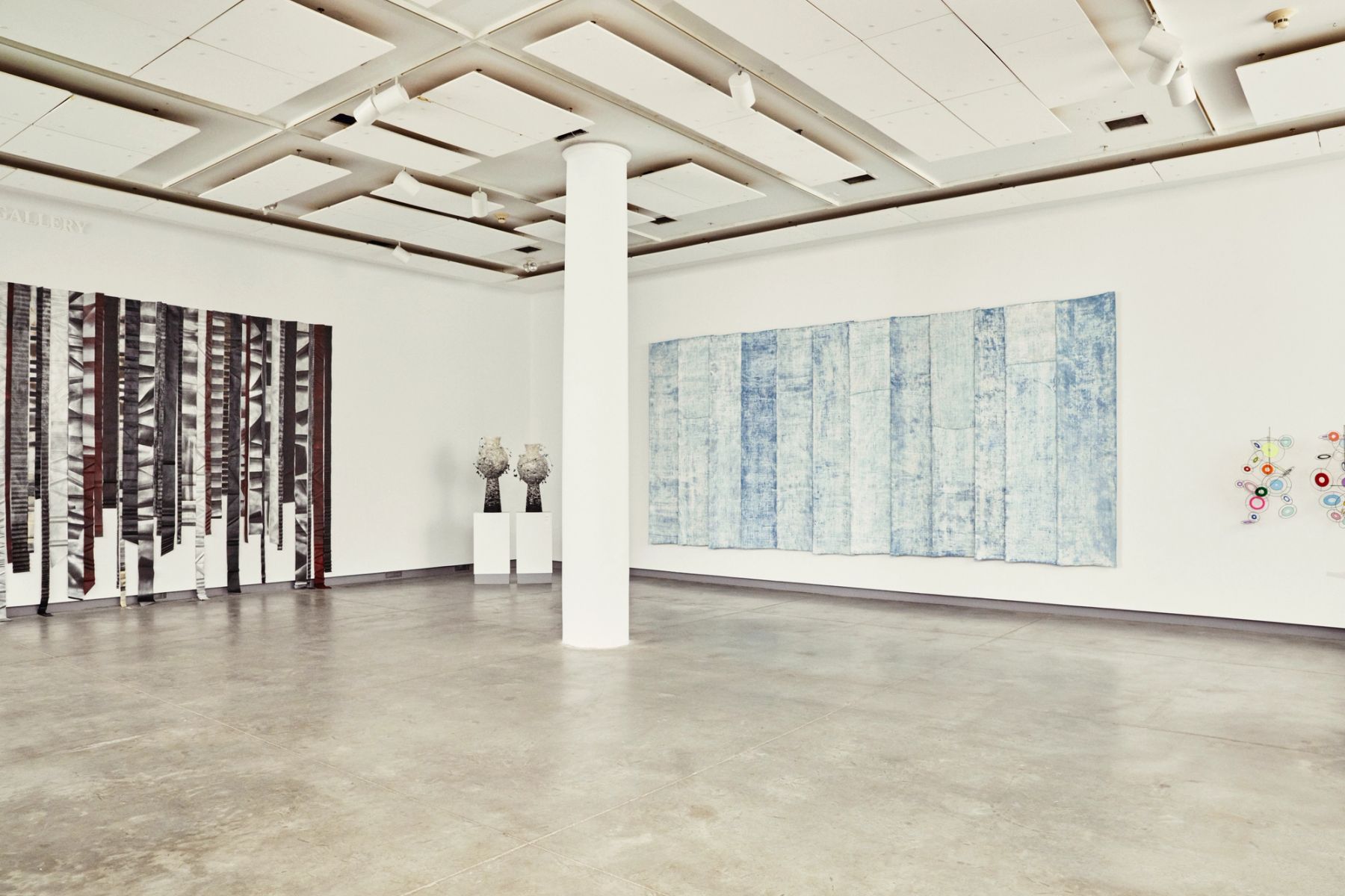 Darkness and the Light installation view with works (left to right) by Susan Webster, Carol Fay Stein, George Mason, and Warren Seelig.