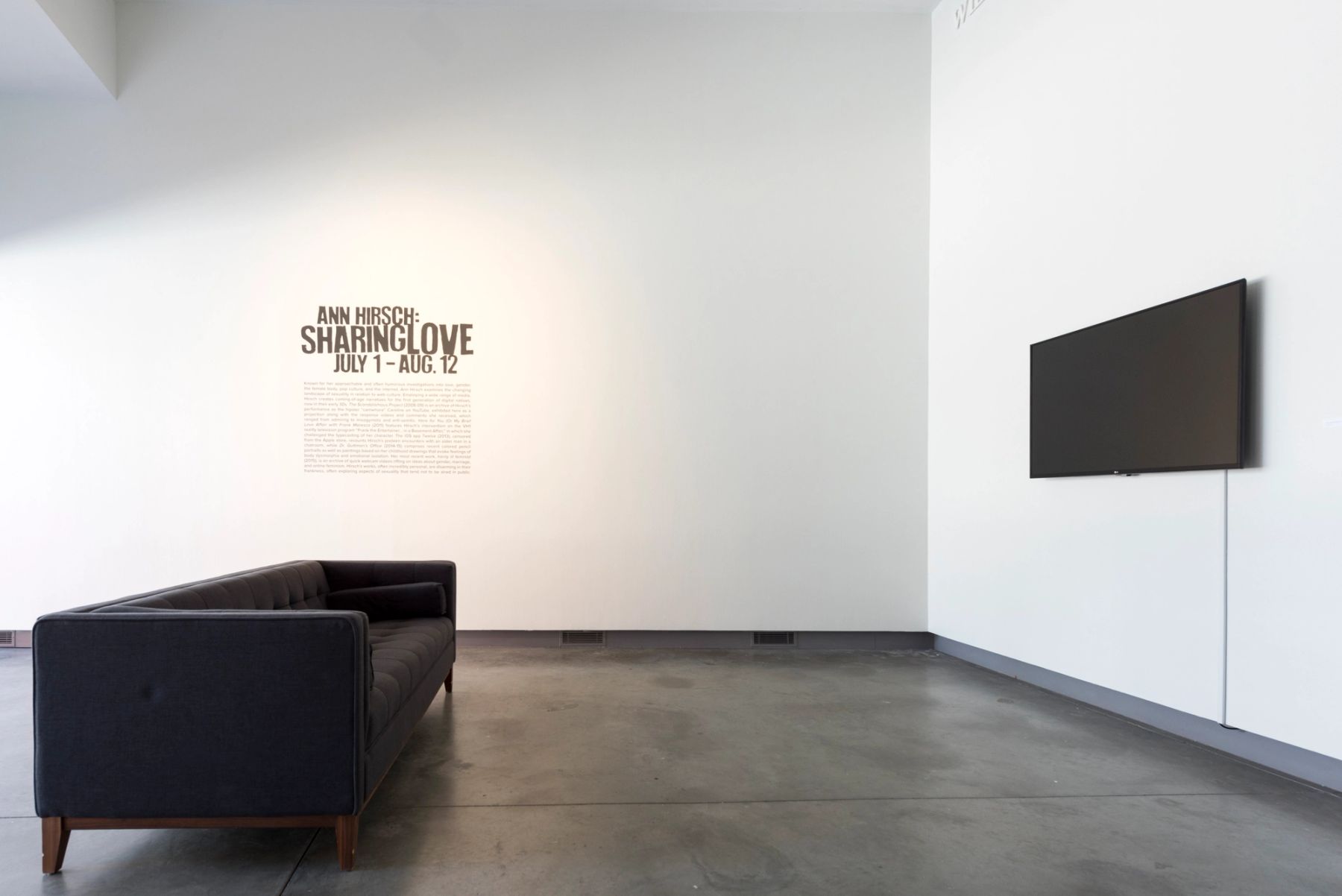 Ann Hirsch: Sharing Love installation view.