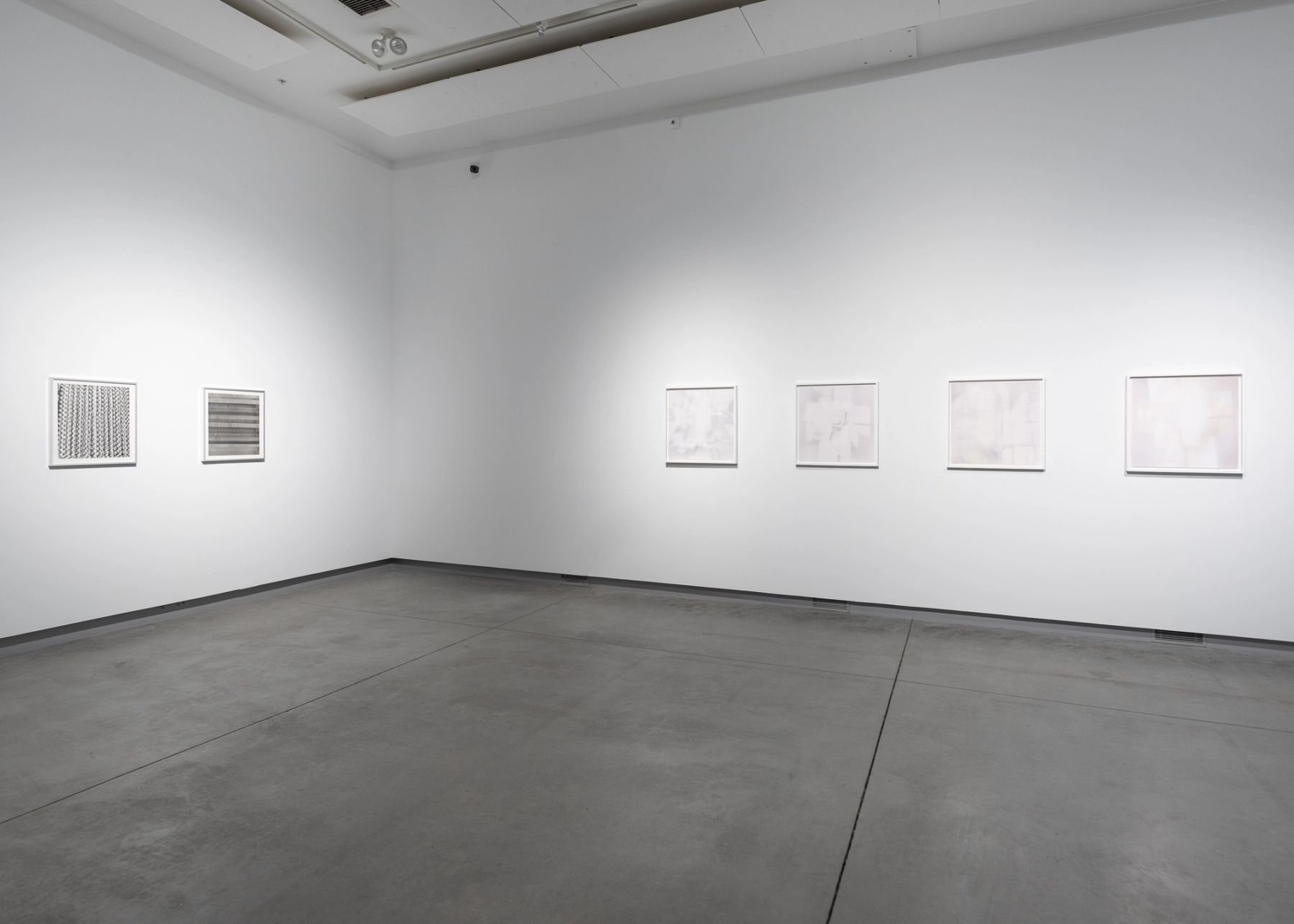 [left] Elizabeth Atterbury, Beach Works (Marks of a Tool II) + The Well, The Wall, 2016 |[right] Tad Beck, Works from the series 'Blanks', 2018-19