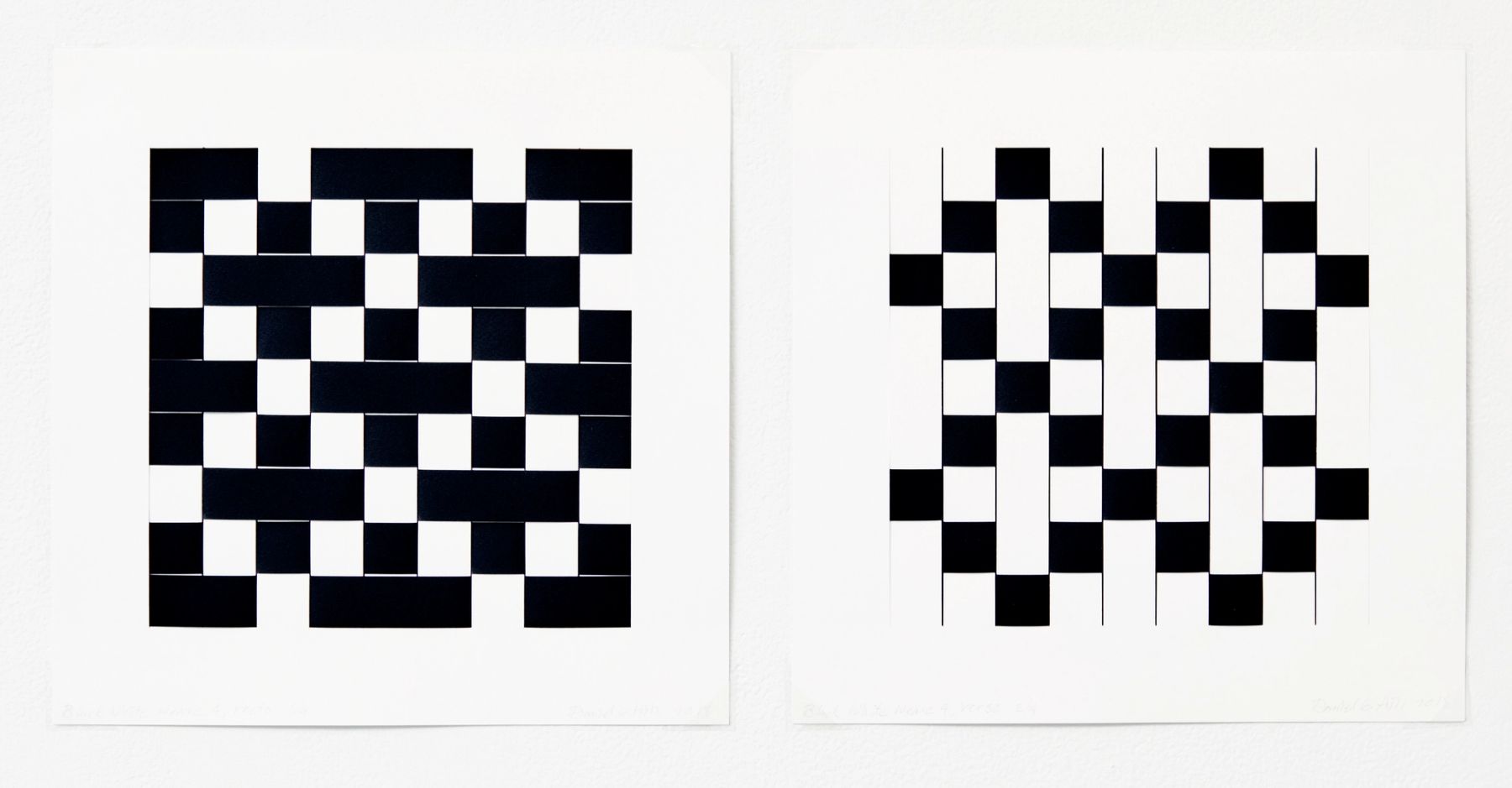 Daniel G. Hill, Black White Weave 4, 1/4 + 2/4, 2018.