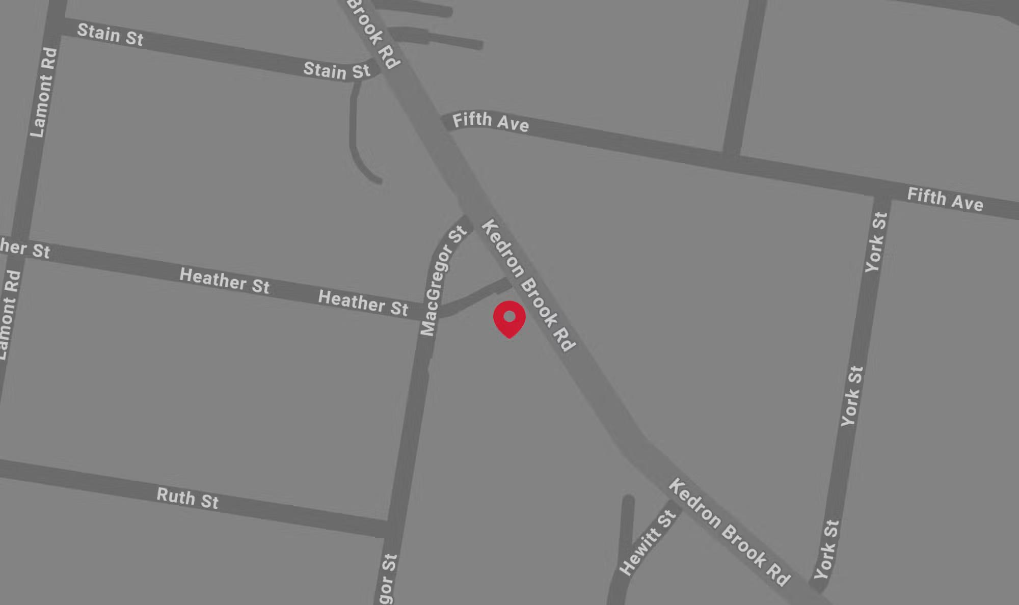 Map showing the Wilston location