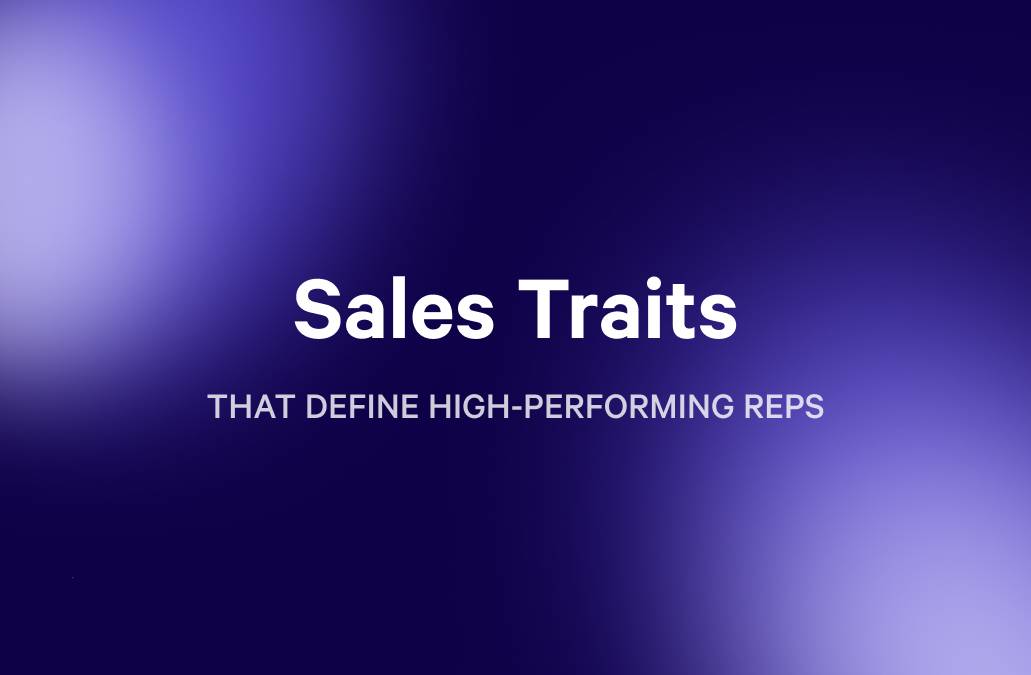 a purple background with the words `` sales traits that define high-performing reps '' written on it .