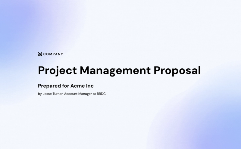 Preview of Project Management Proposal Template