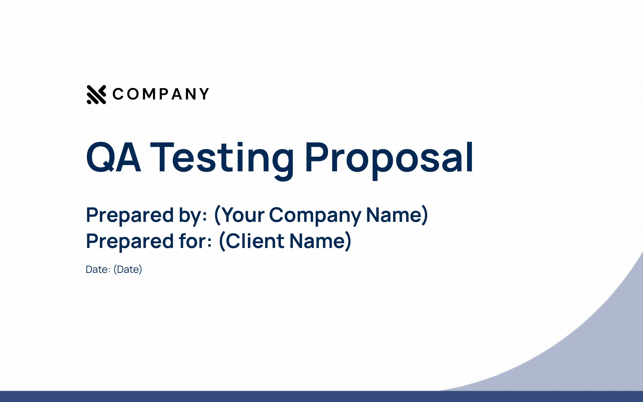 QA Testing Proposal Template