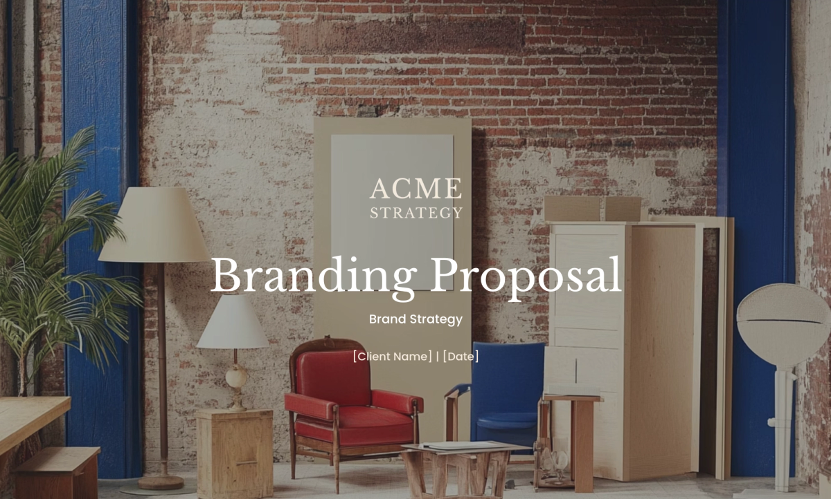 Branding Proposal cover page