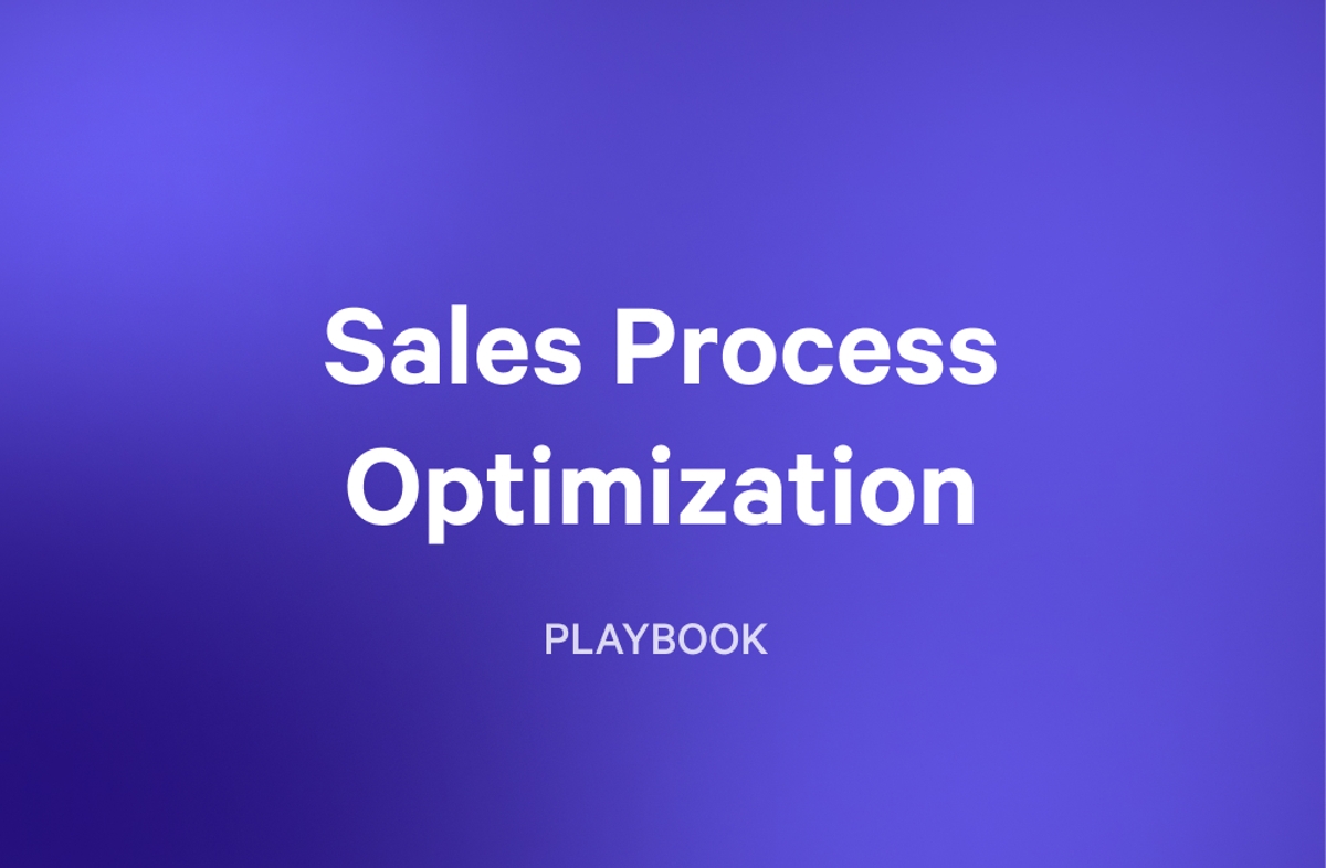 a purple background with white text that says sales process optimization playbook .