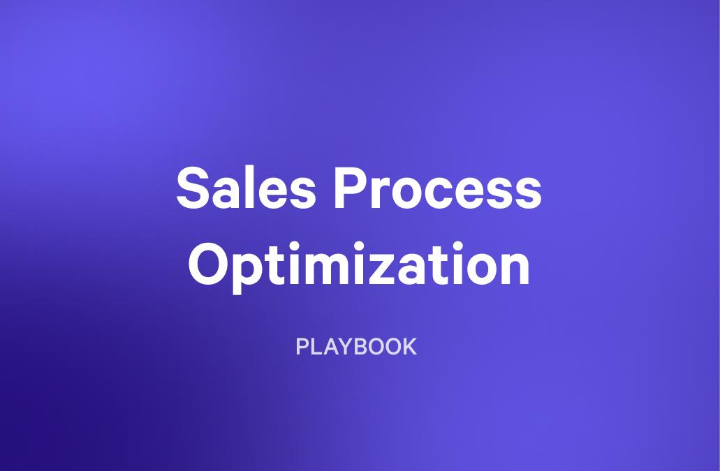 a purple background with white text that says sales process optimization playbook .