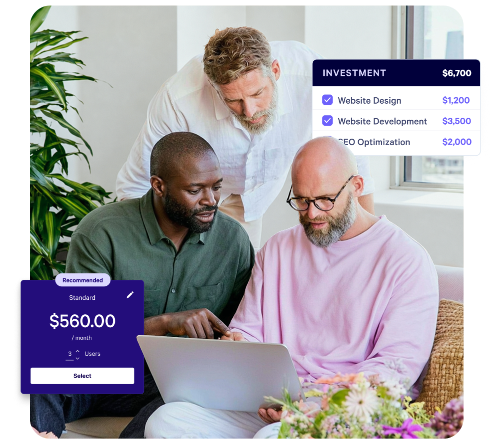 Present buyers with interactive pricing